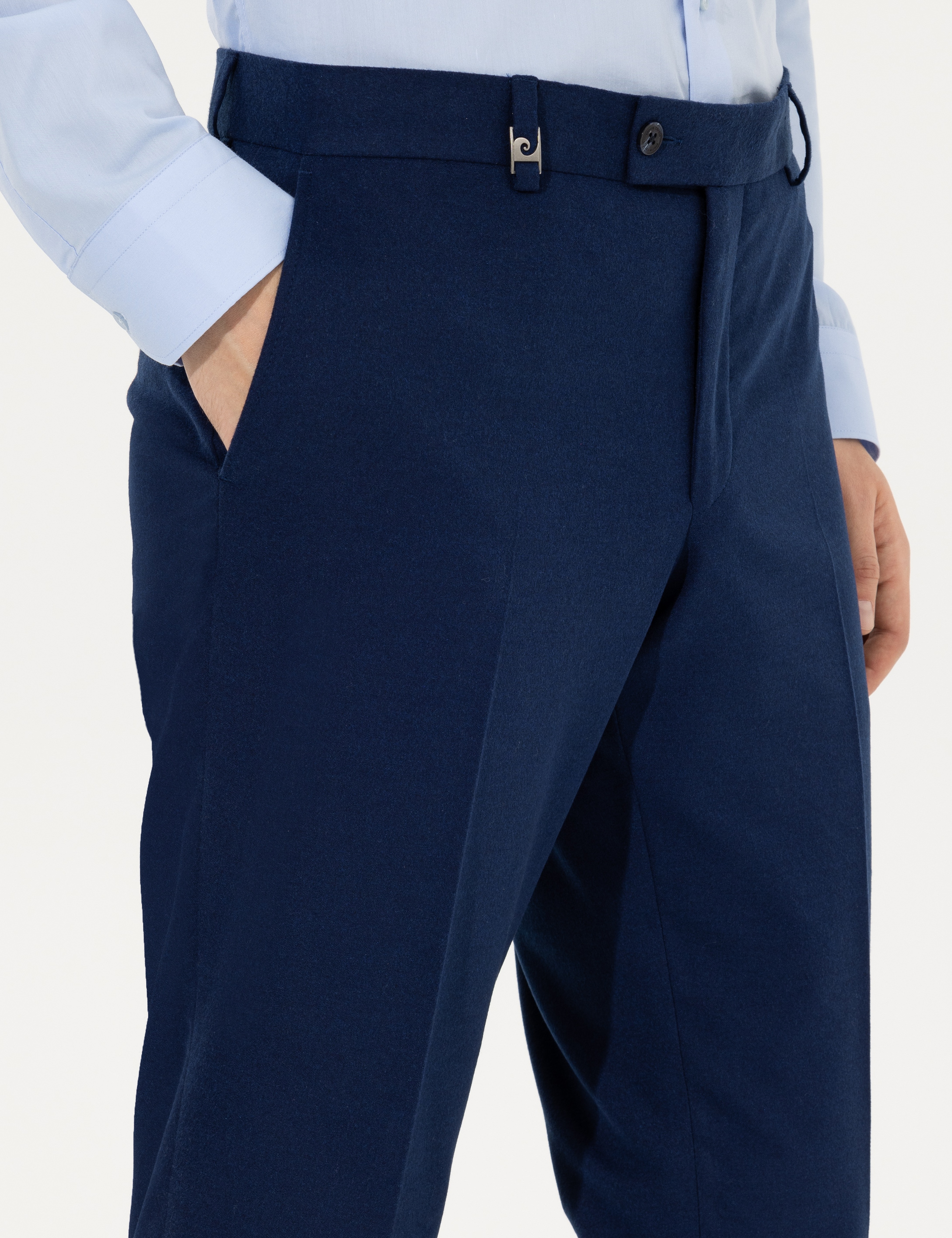 Açık Lacivert Slim Fit Kumaş Pantolon