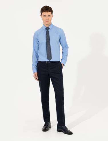 Lacivert Slim Fit Kumaş Pantolon