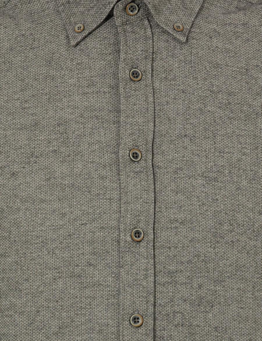 Yeşil Slim Fit Uzun Kollu Gömlek