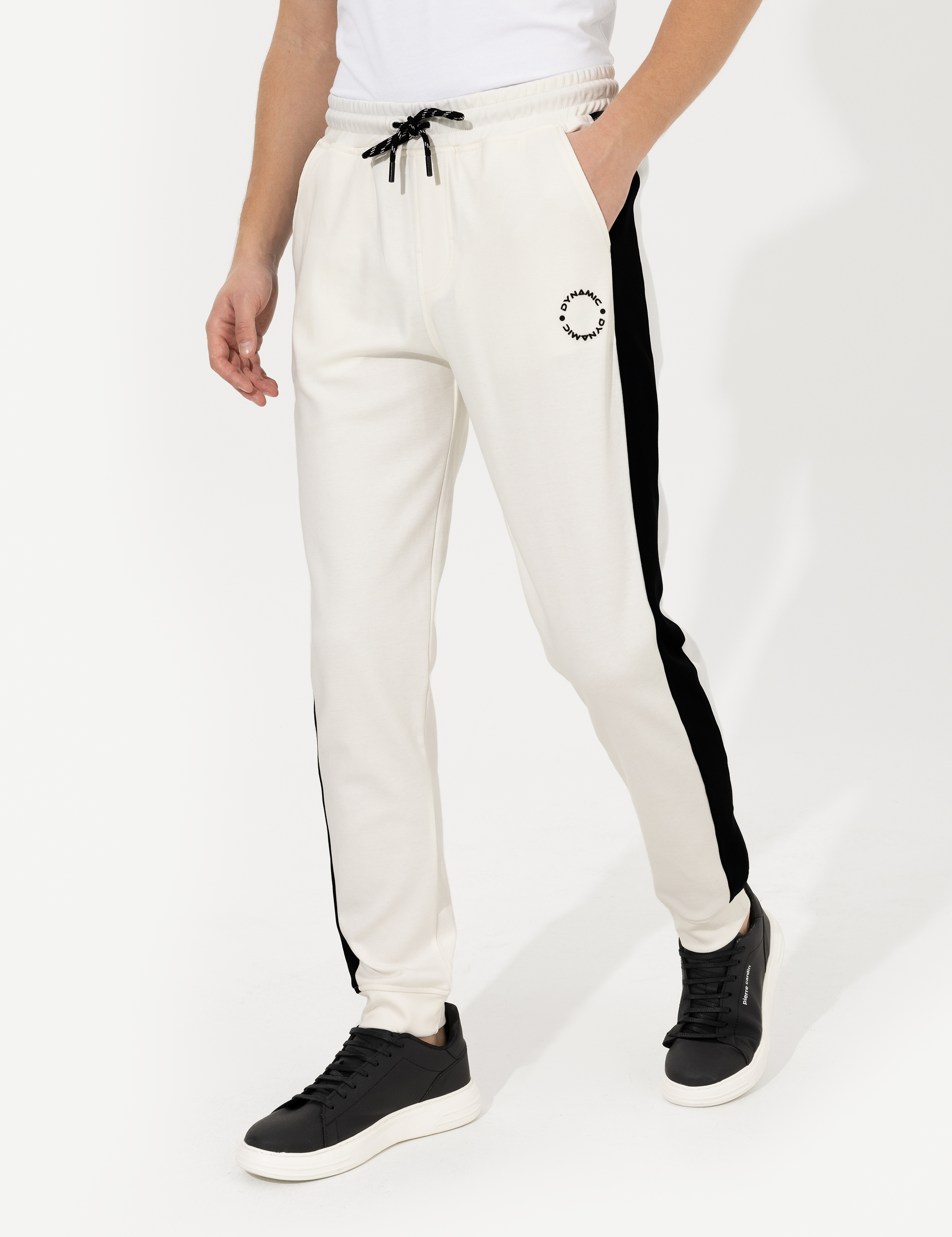 Ekru Slim Fit Eşofman Altı - Image 2