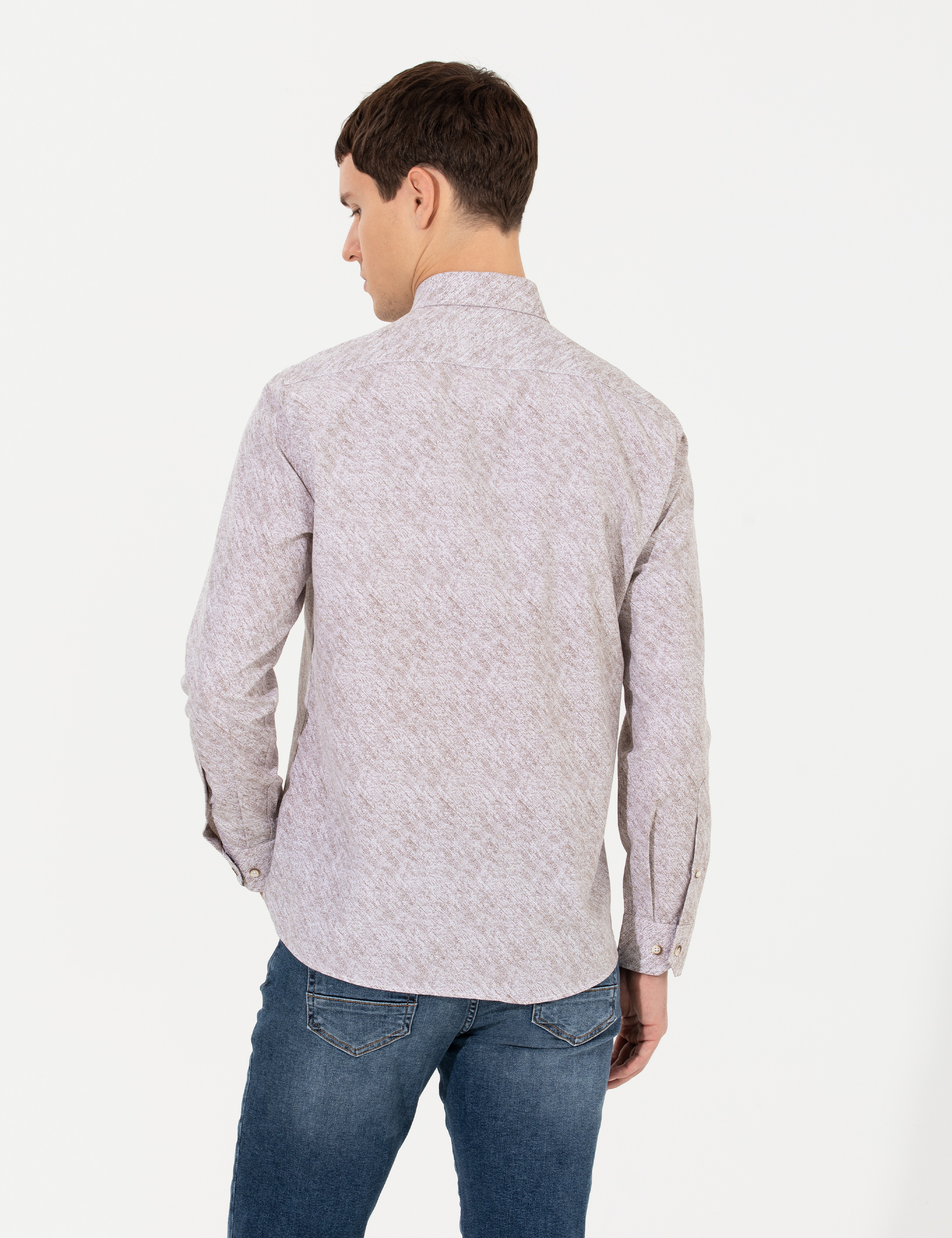 Vizon Slim Fit Uzun Kollu Gömlek - Image 5