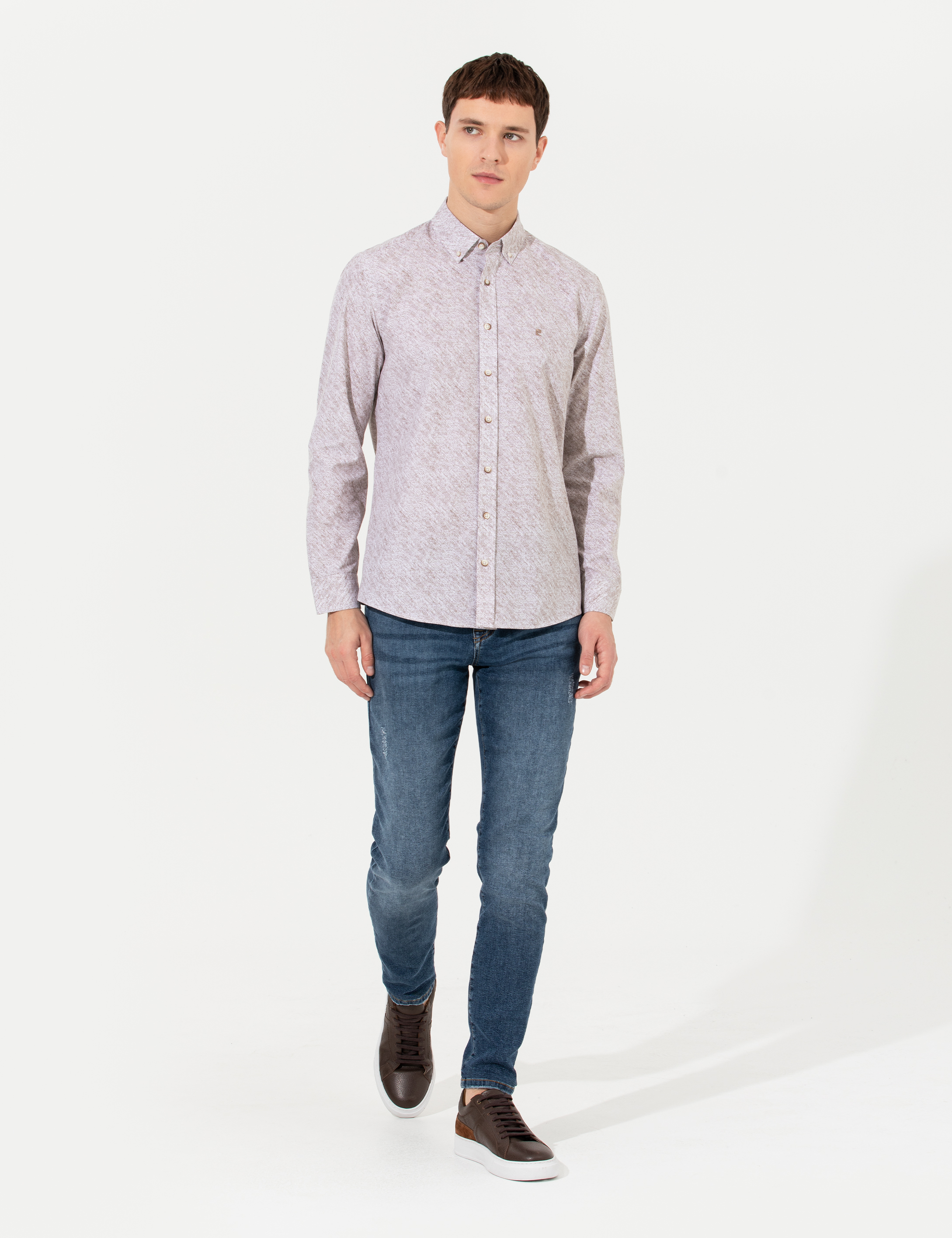 Vizon Slim Fit Uzun Kollu Gömlek - Image 3