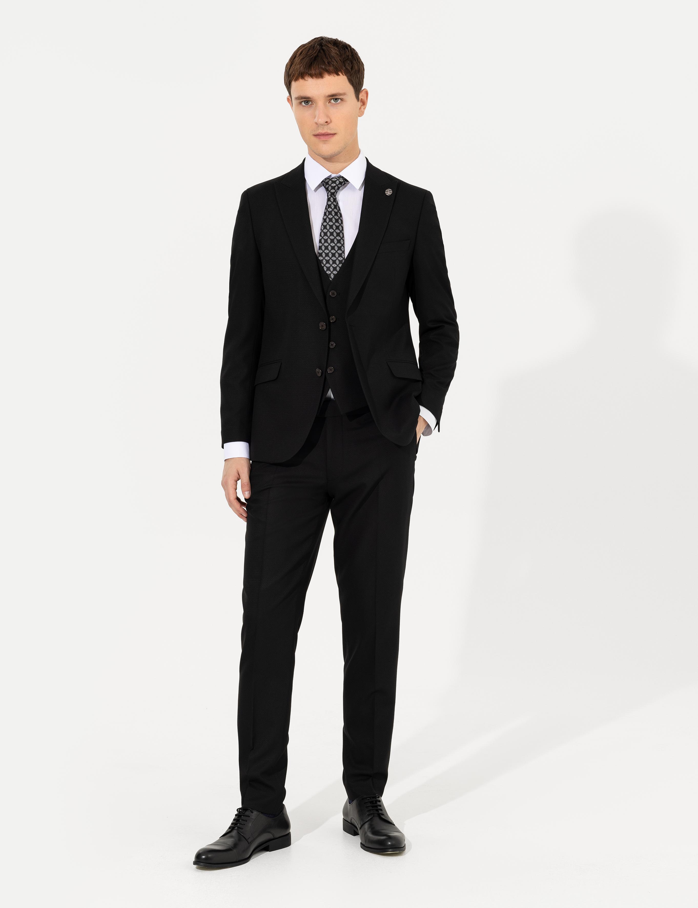 Siyah Ex. Slim Fit Takım Elbise