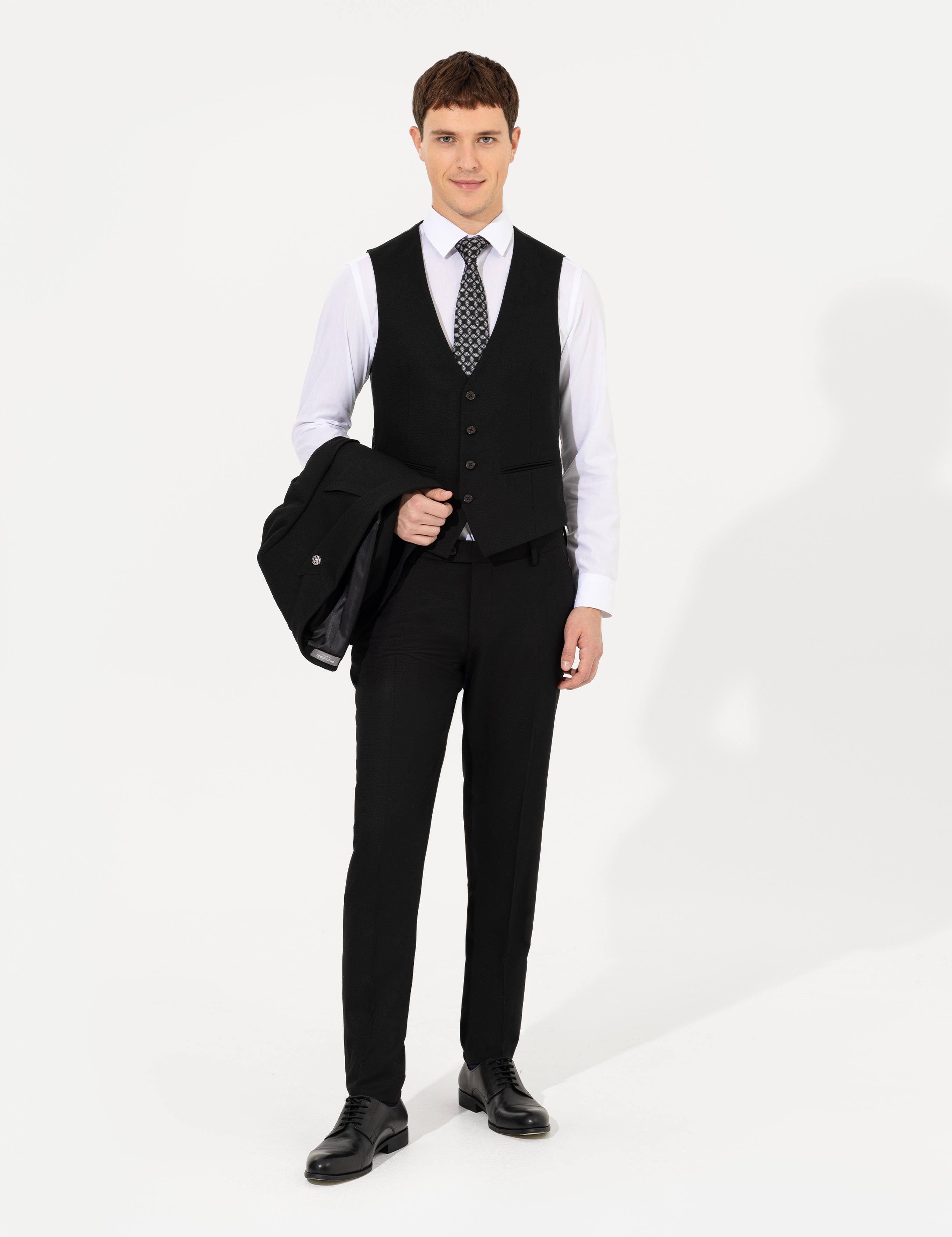 Siyah Ex. Slim Fit Takım Elbise