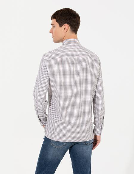 Kahverengi Regular Fit Uzun Kollu Gömlek - 50255277006