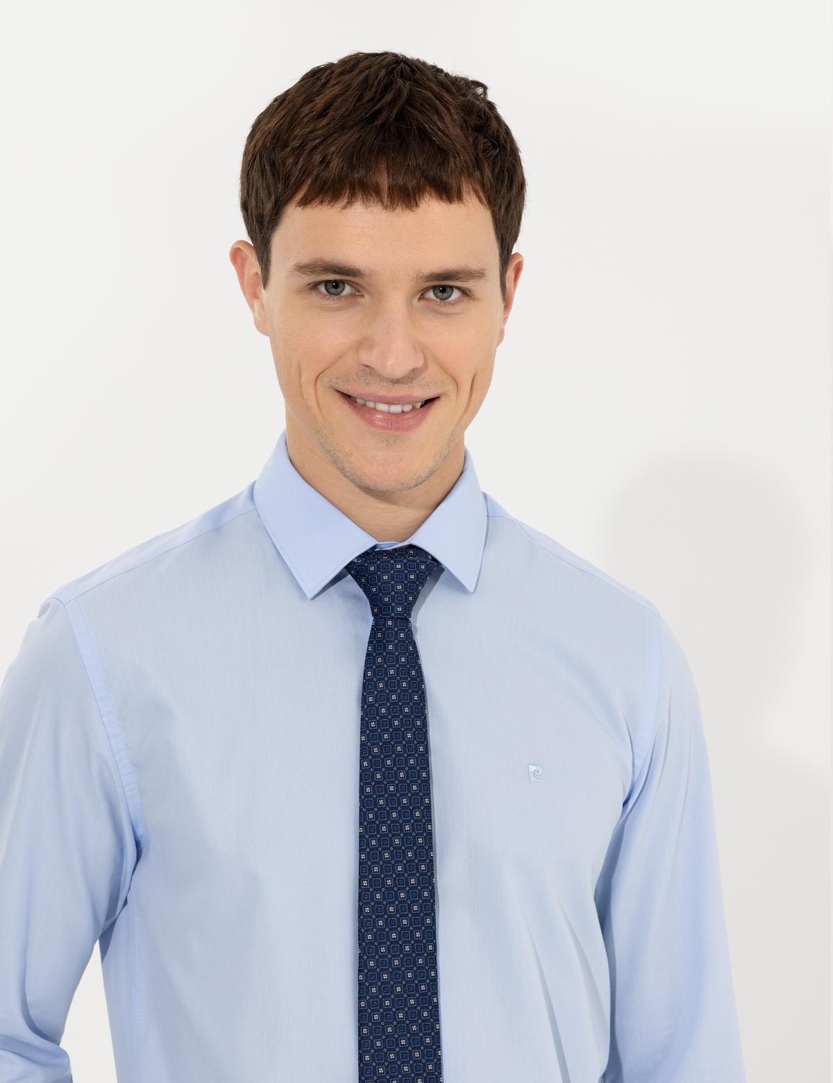 Açık Mavi Slim Fit Uzun Kollu Klasik Gömlek - 50255292001