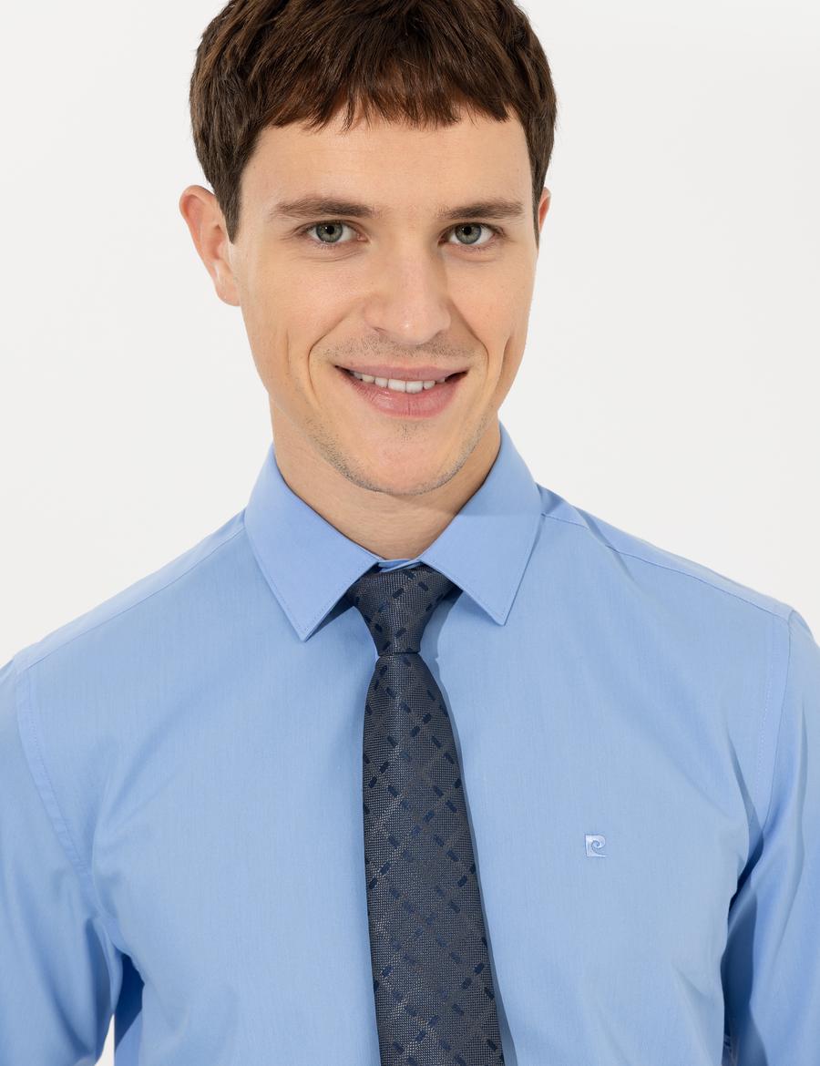 Mavi Slim Fit Uzun Kollu Klasik Gömlek