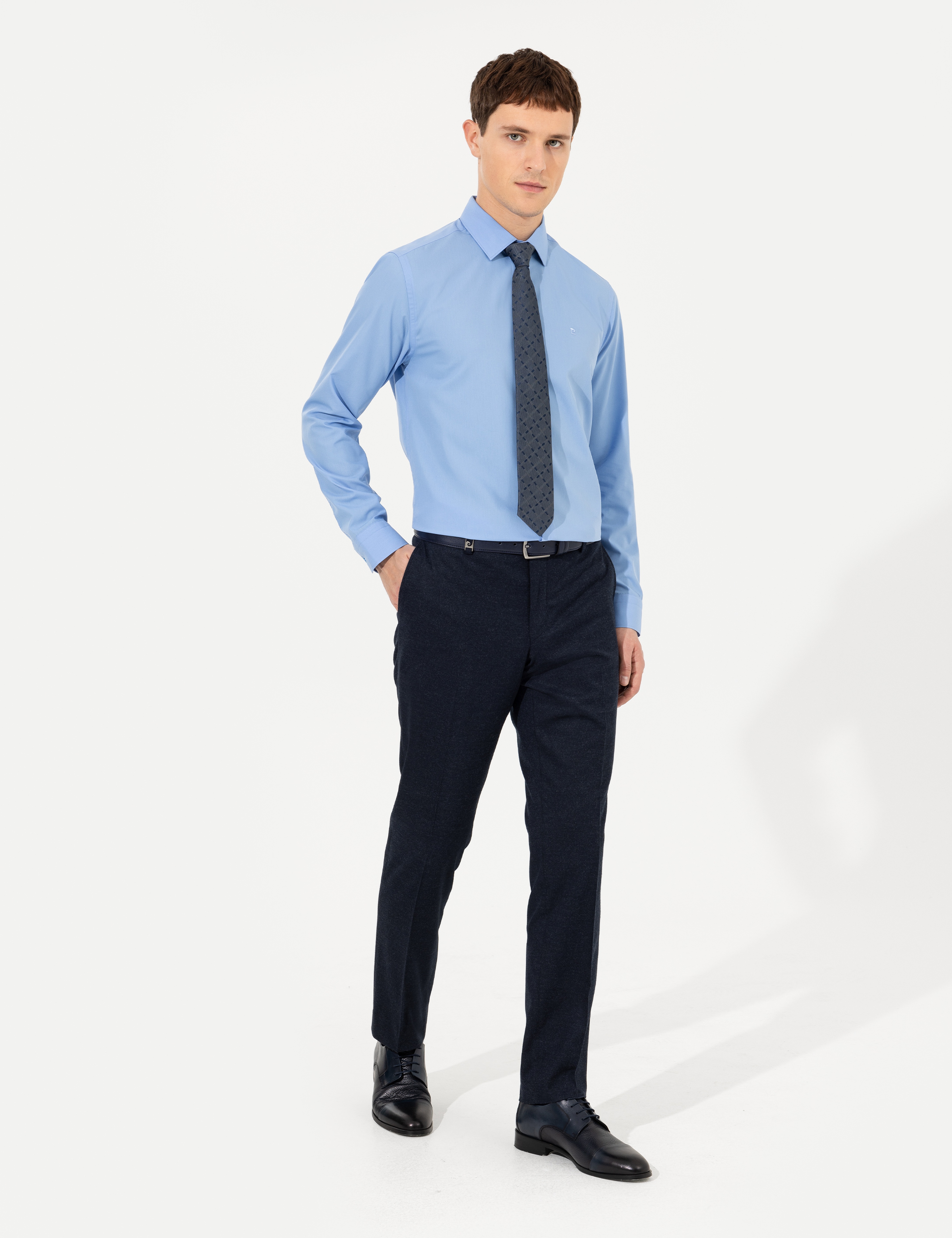 Mavi Slim Fit Uzun Kollu Klasik Gömlek