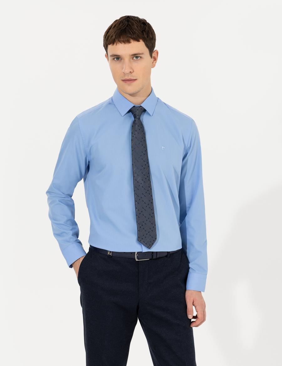 Mavi Slim Fit Uzun Kollu Klasik Gömlek
