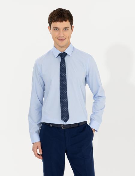 Açık Mavi Slim Fit Uzun Kollu Klasik Gömlek - 50255292001