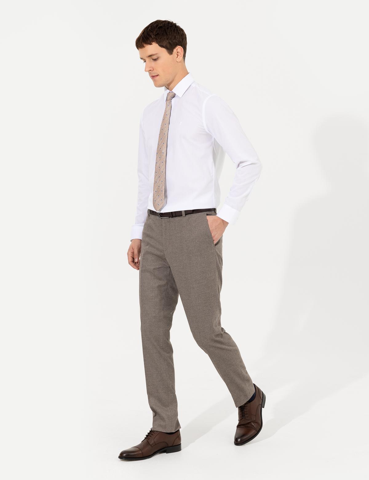 Beyaz Slim Fit Uzun Kollu Klasik Gömlek - 50255292029