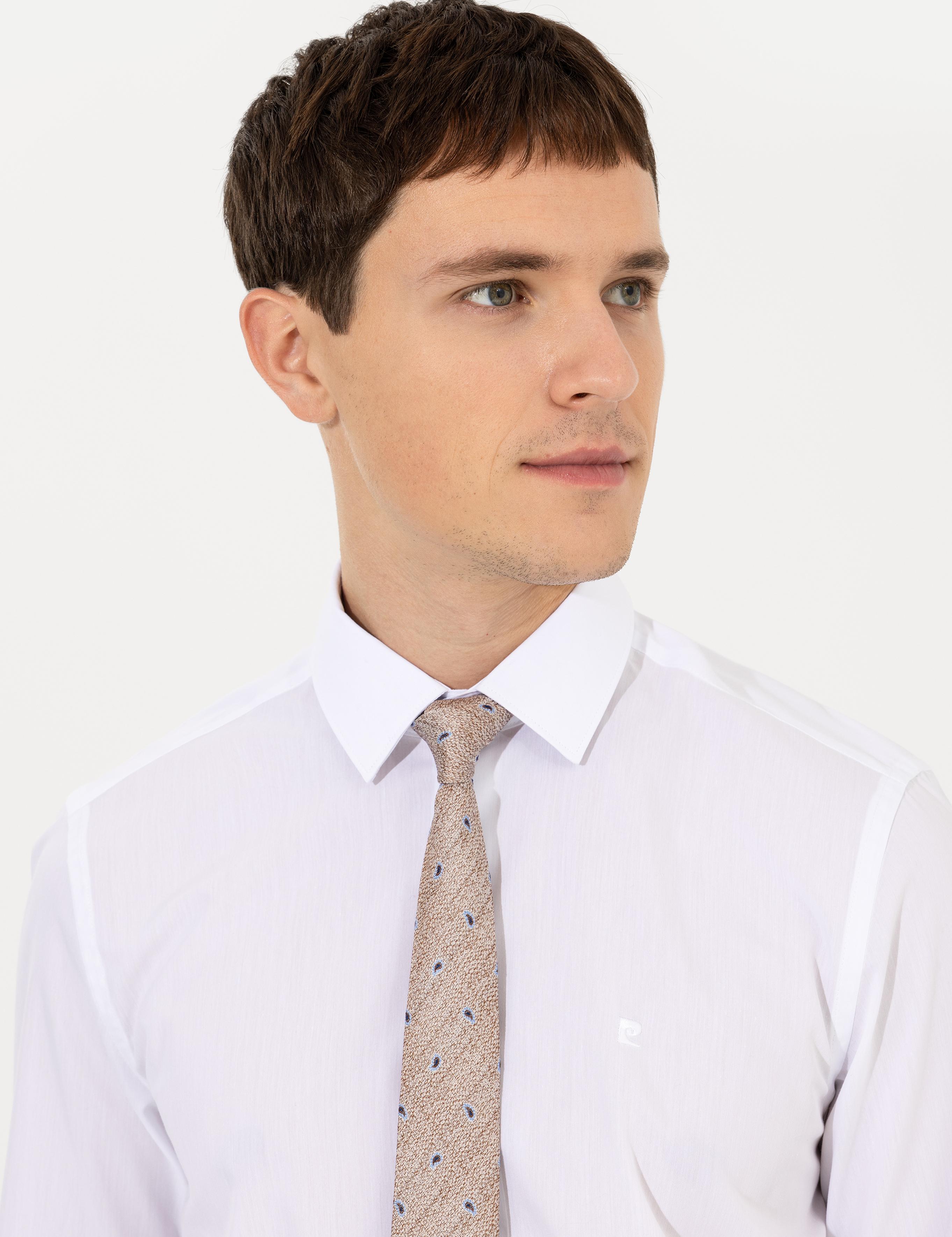 Beyaz Slim Fit Uzun Kollu Klasik Gömlek