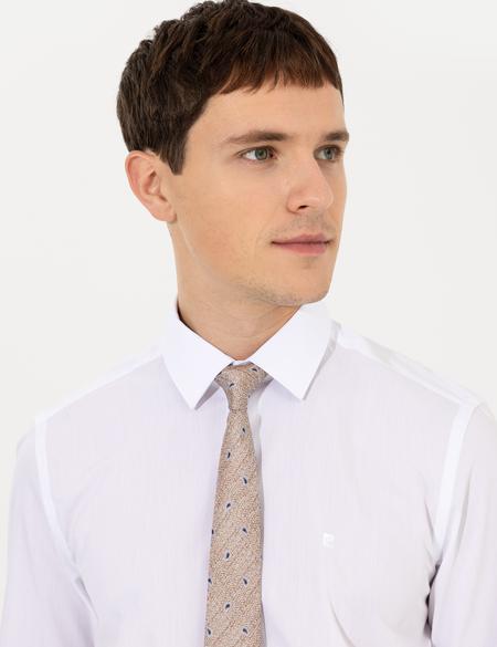 Beyaz Slim Fit Uzun Kollu Klasik Gömlek - 50255292029