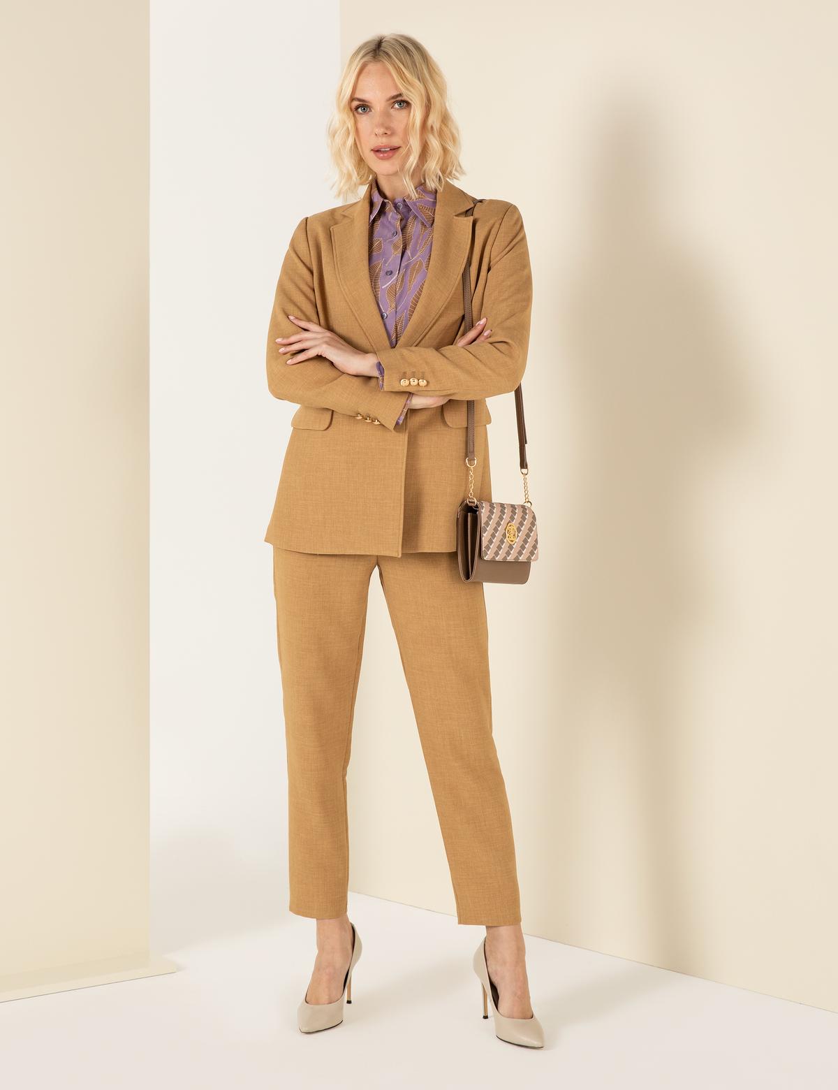 Camel Kruvaze Ceket - 50260292013