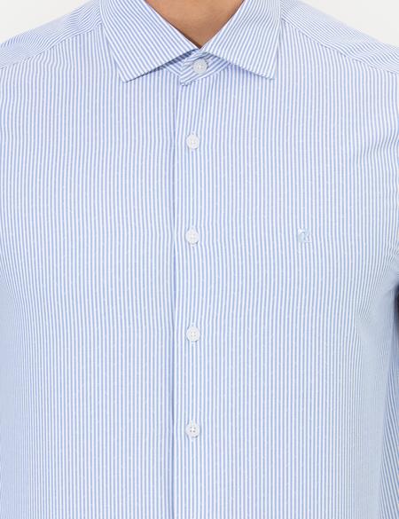 Açık Mavi Slim Fit Uzun Kollu Gömlek - 50257306008
