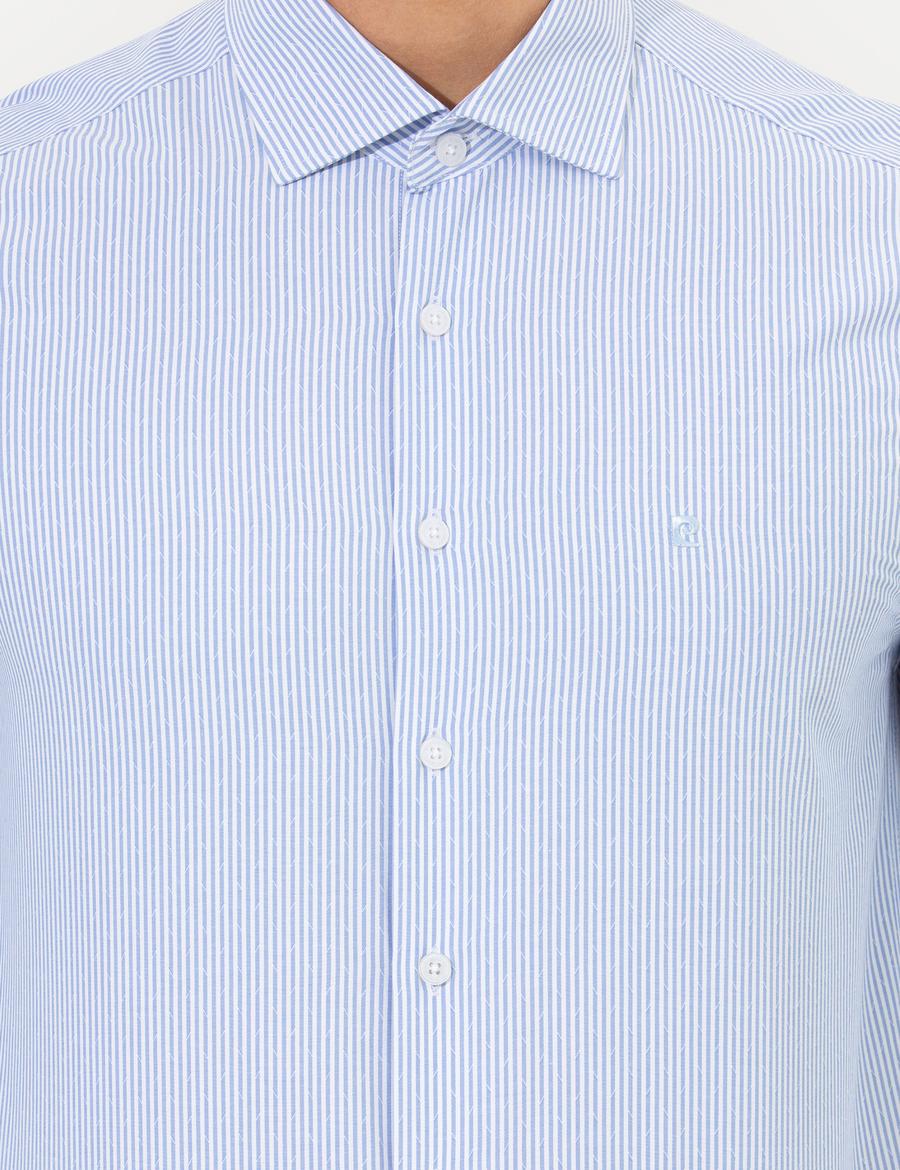 Açık Mavi Slim Fit Uzun Kollu Gömlek