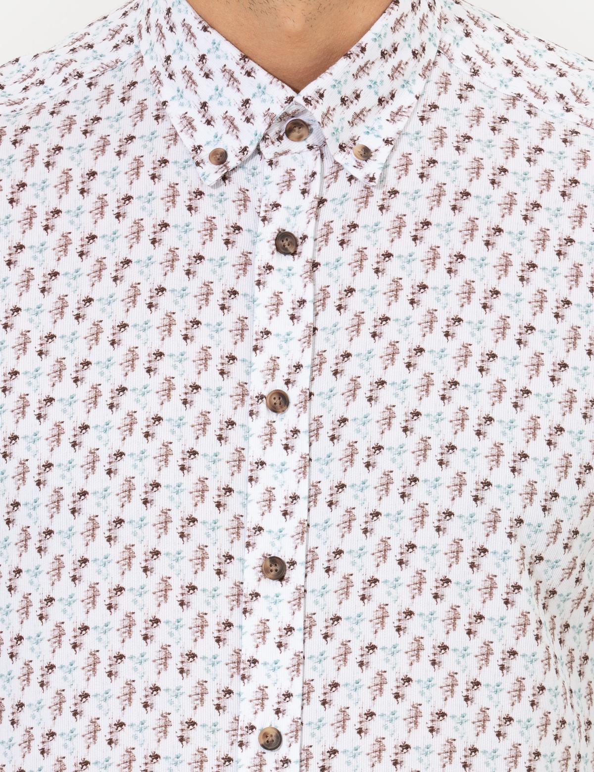 Beyaz Regular Fit Uzun Kollu Gömlek - 50265765016