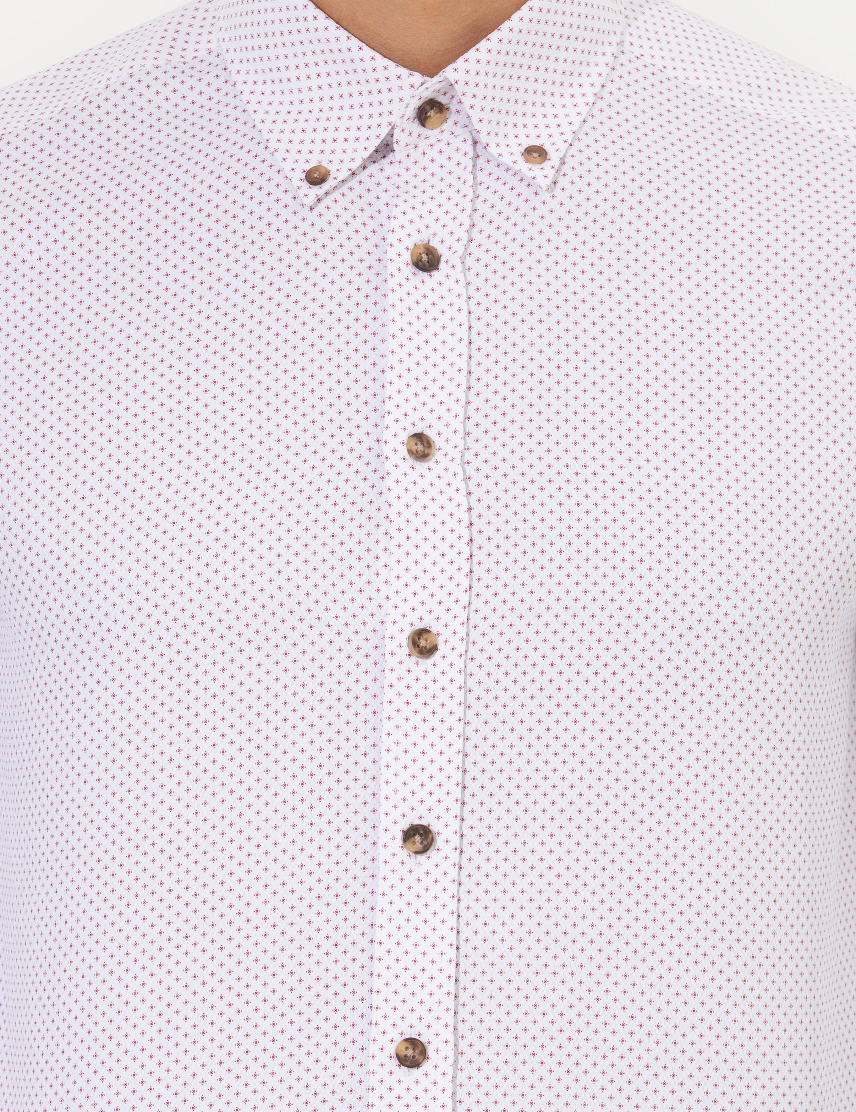 Bordo Slim Fit Uzun Kollu Gömlek