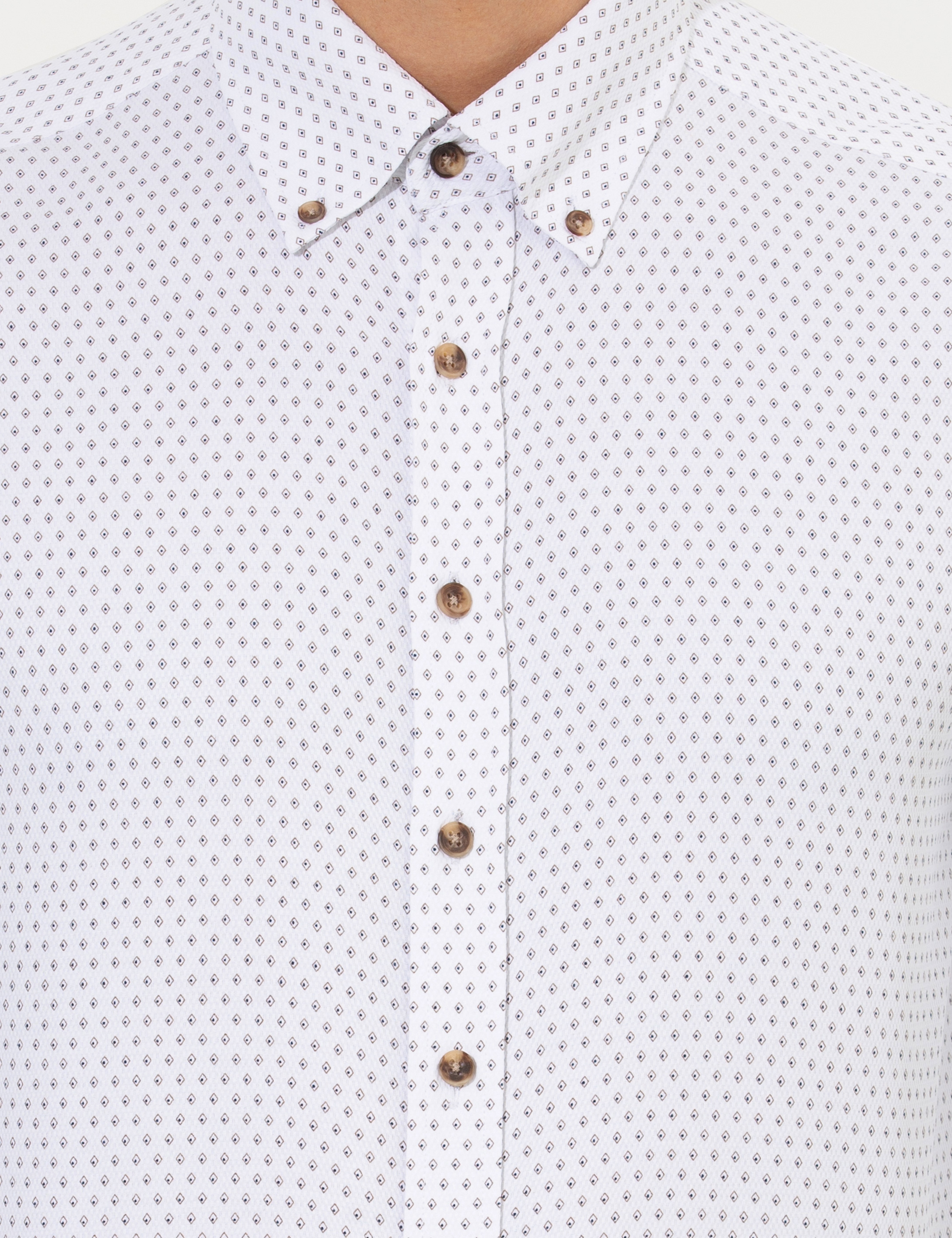 Beyaz Slim Fit Uzun Kollu Gömlek - Image 6