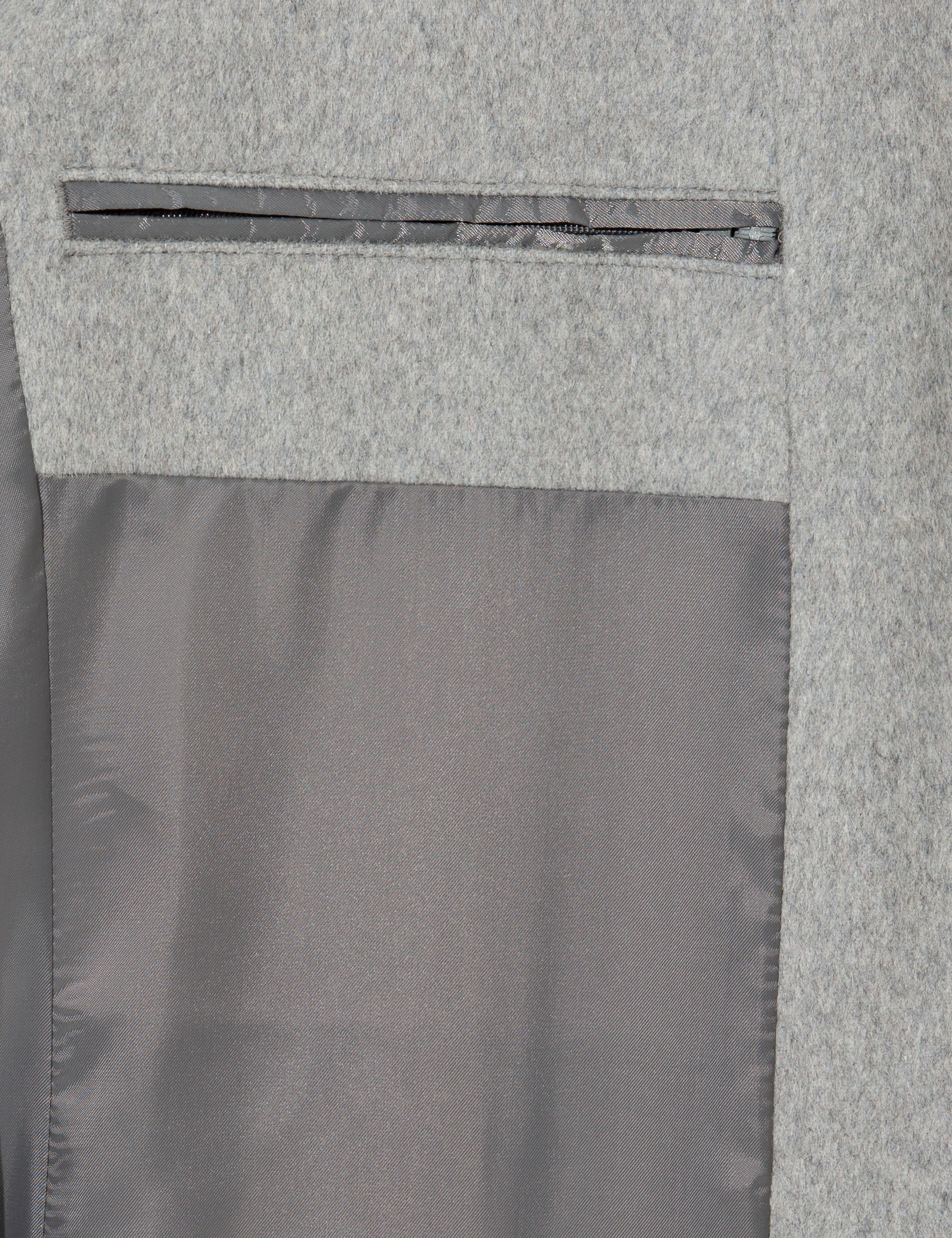 Açık Gri Ex. Slim Fit Kaşe Kaban