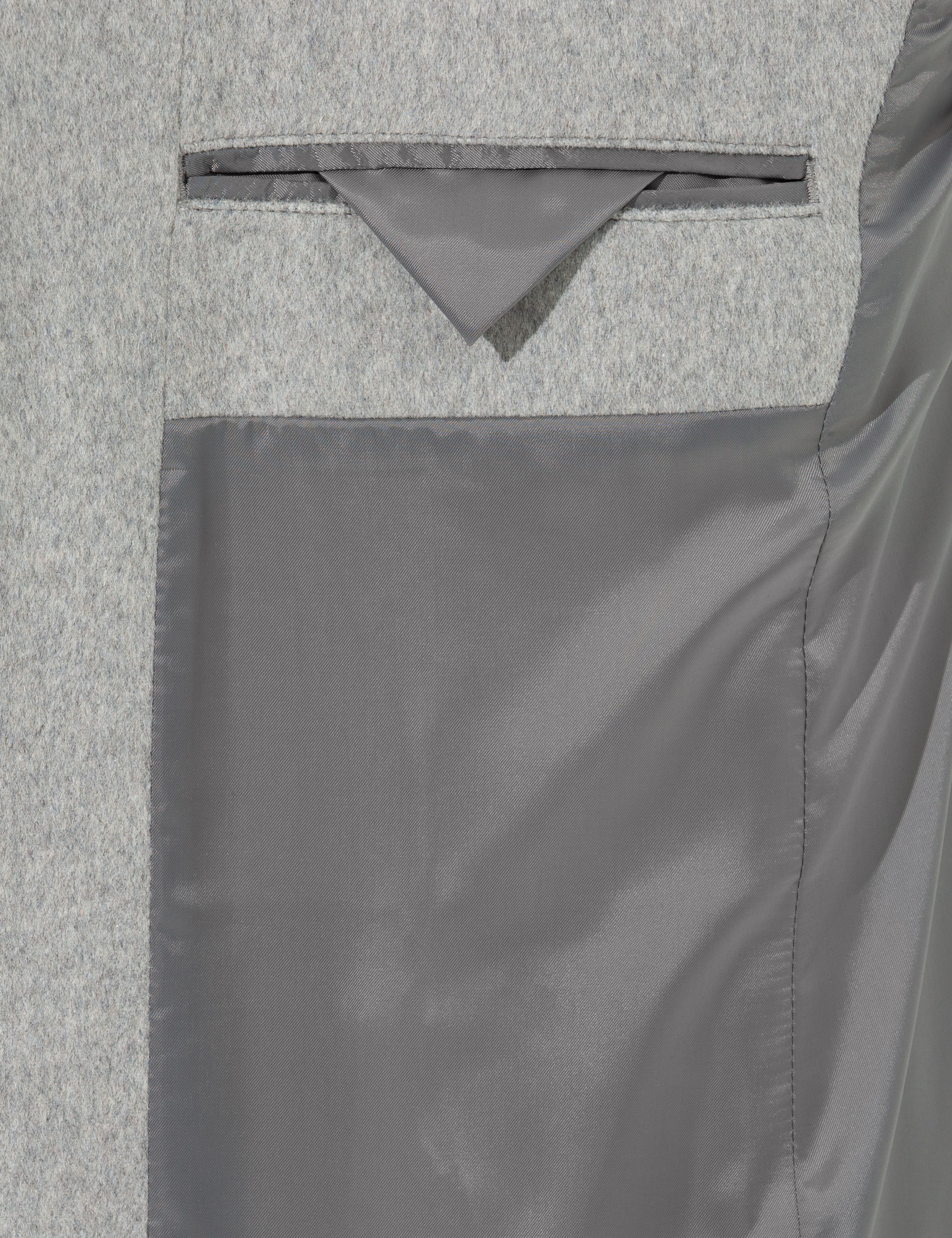Açık Gri Ex. Slim Fit Kaşe Kaban