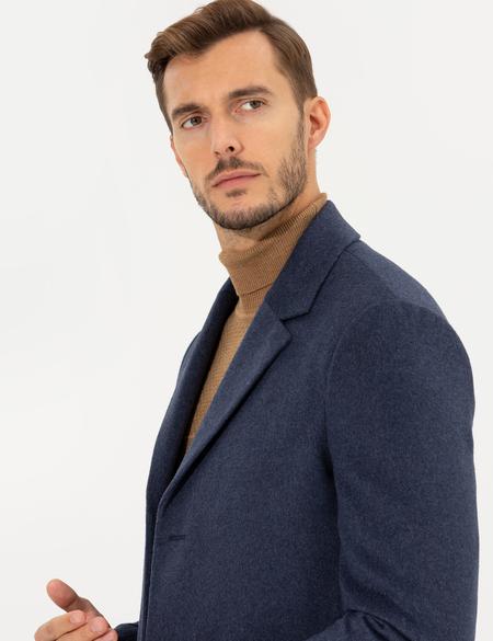 İndigo Ex. Slim Fit Kaşe Kaban - 50257388031