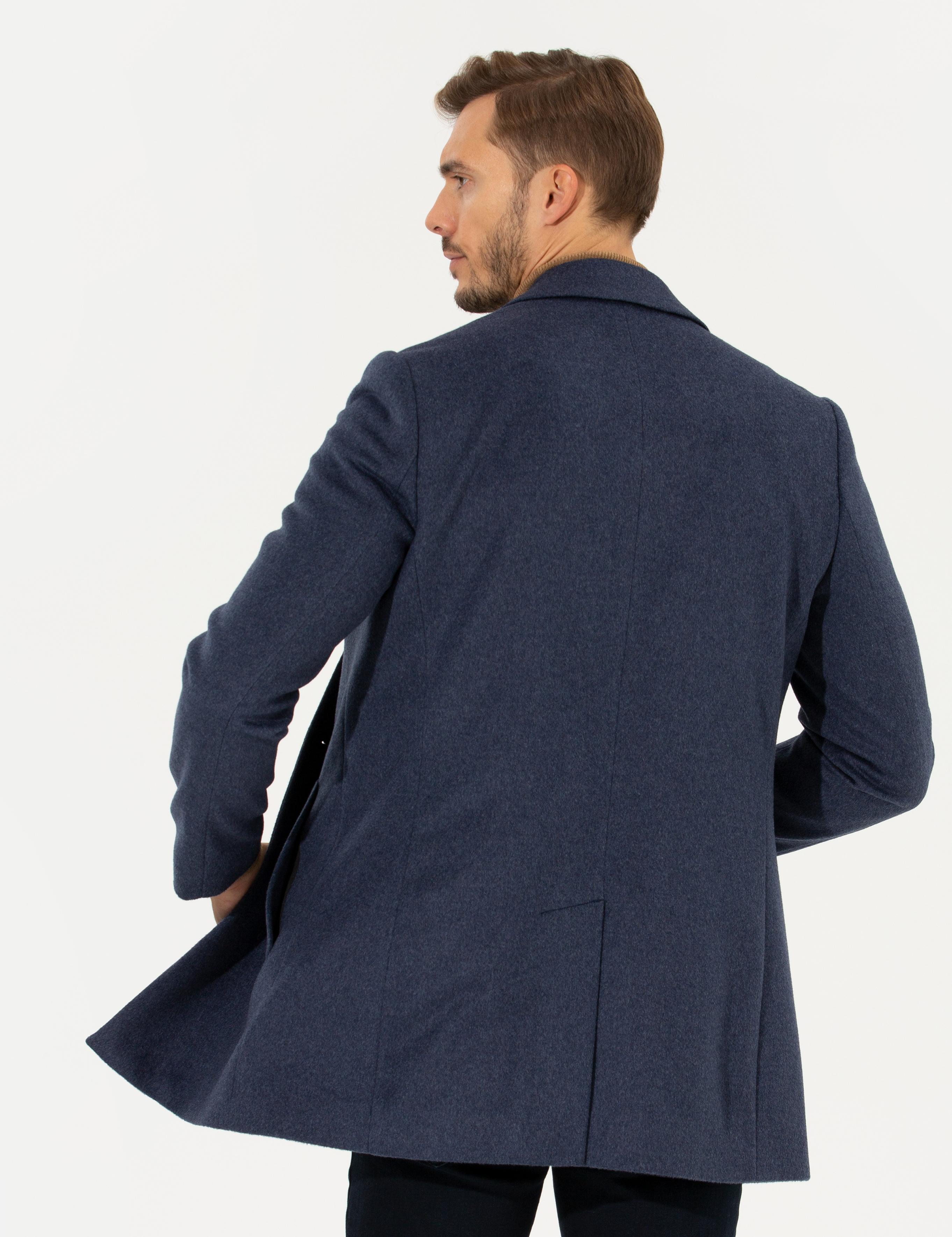 İndigo Ex. Slim Fit Kaşe Kaban