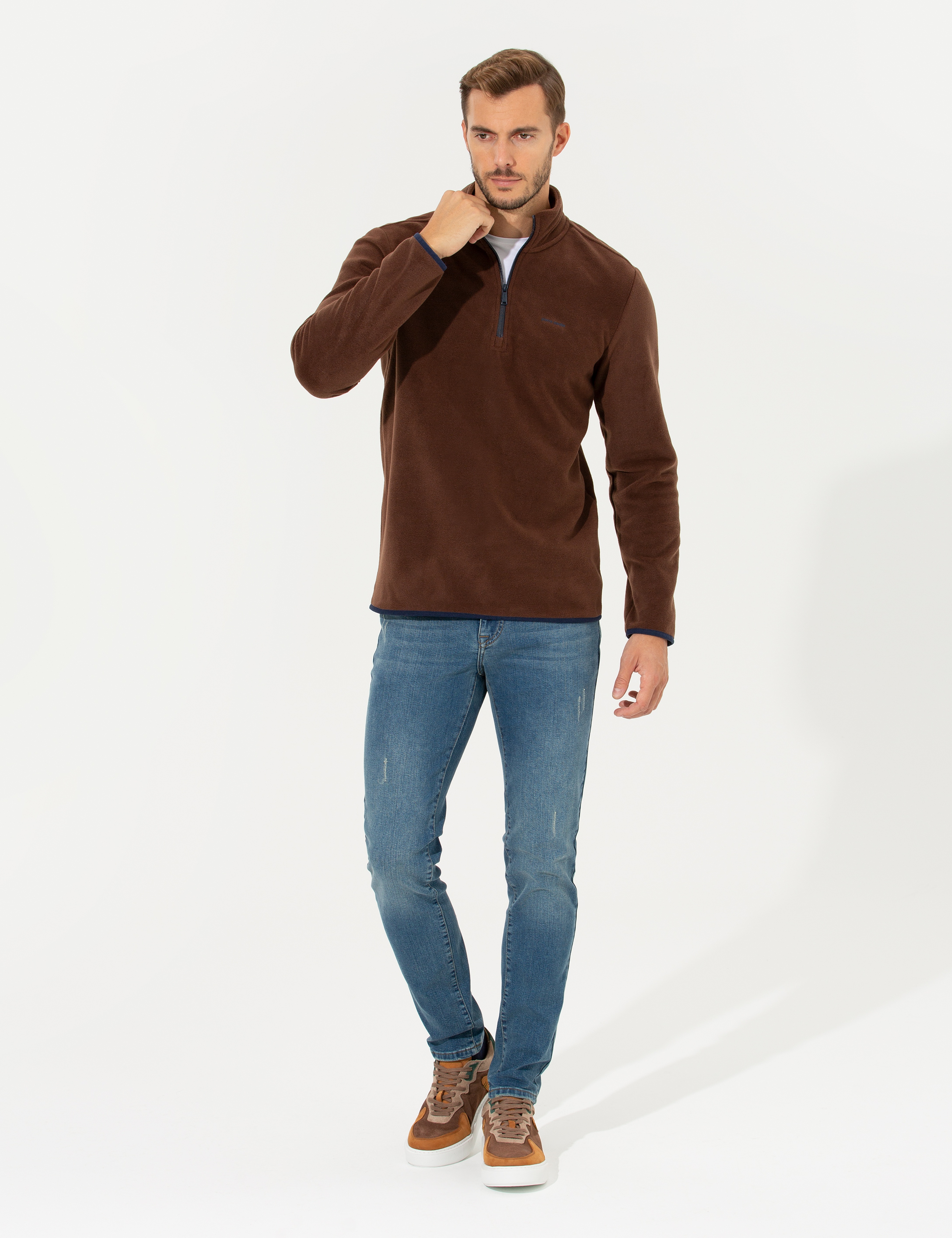 Kahverengi Regular Fit Sweatshirt - Image 4