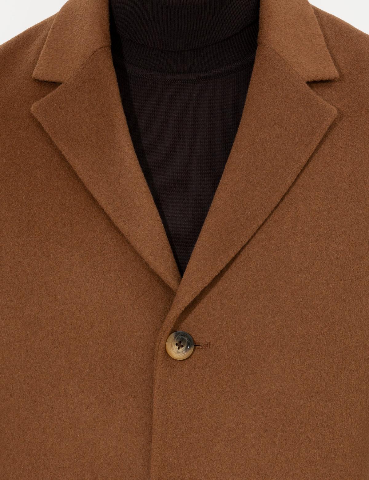 Camel Ex. Slim Fit Kaşe Kaban - 50257388041