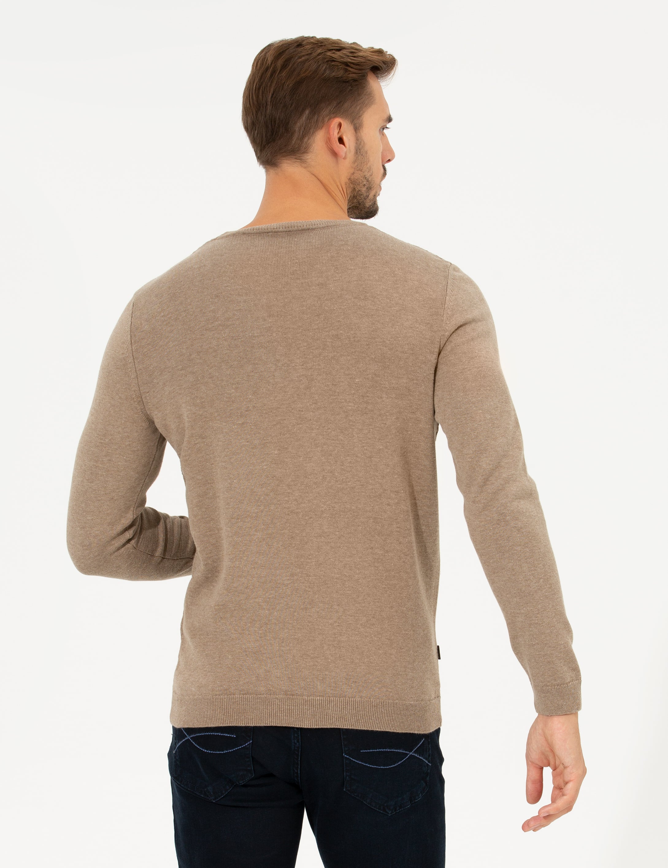 Vizon Slim Fit Bisiklet Yaka Triko Kazak - Image 5