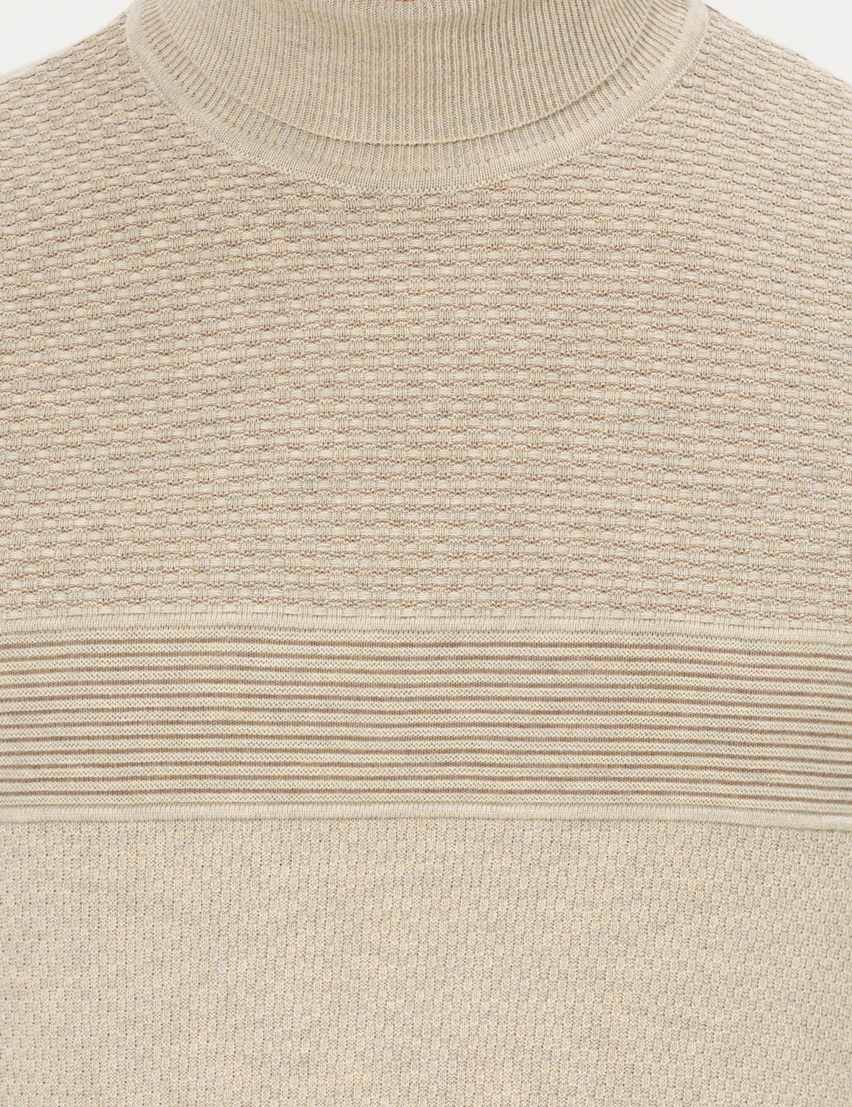 Kum Melanj Slim Fit Balıkçı Yaka Triko Kazak