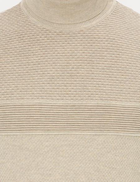 Kum Melanj Slim Fit Balıkçı Yaka Triko Kazak - 50265422038