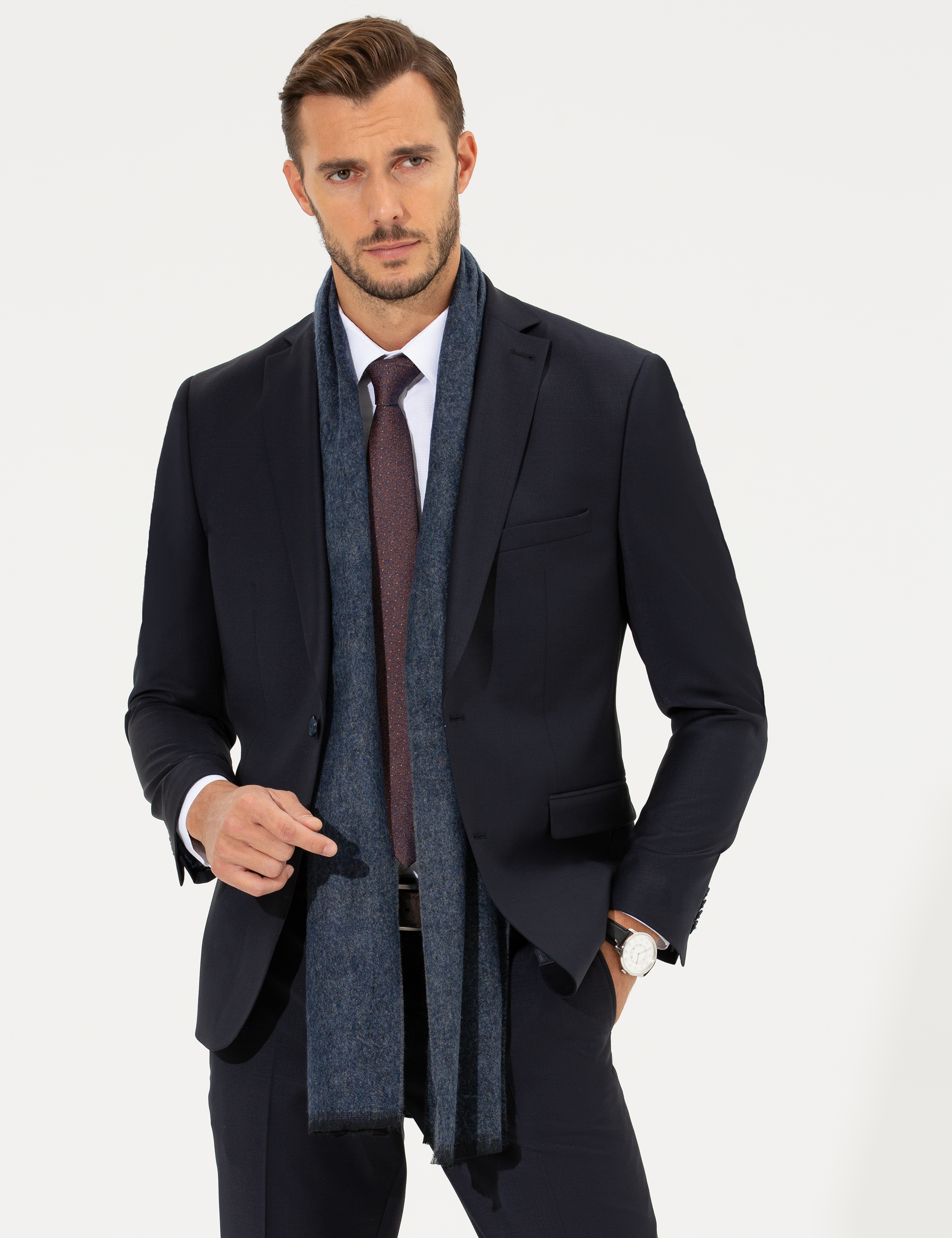 Lacivert Atkı