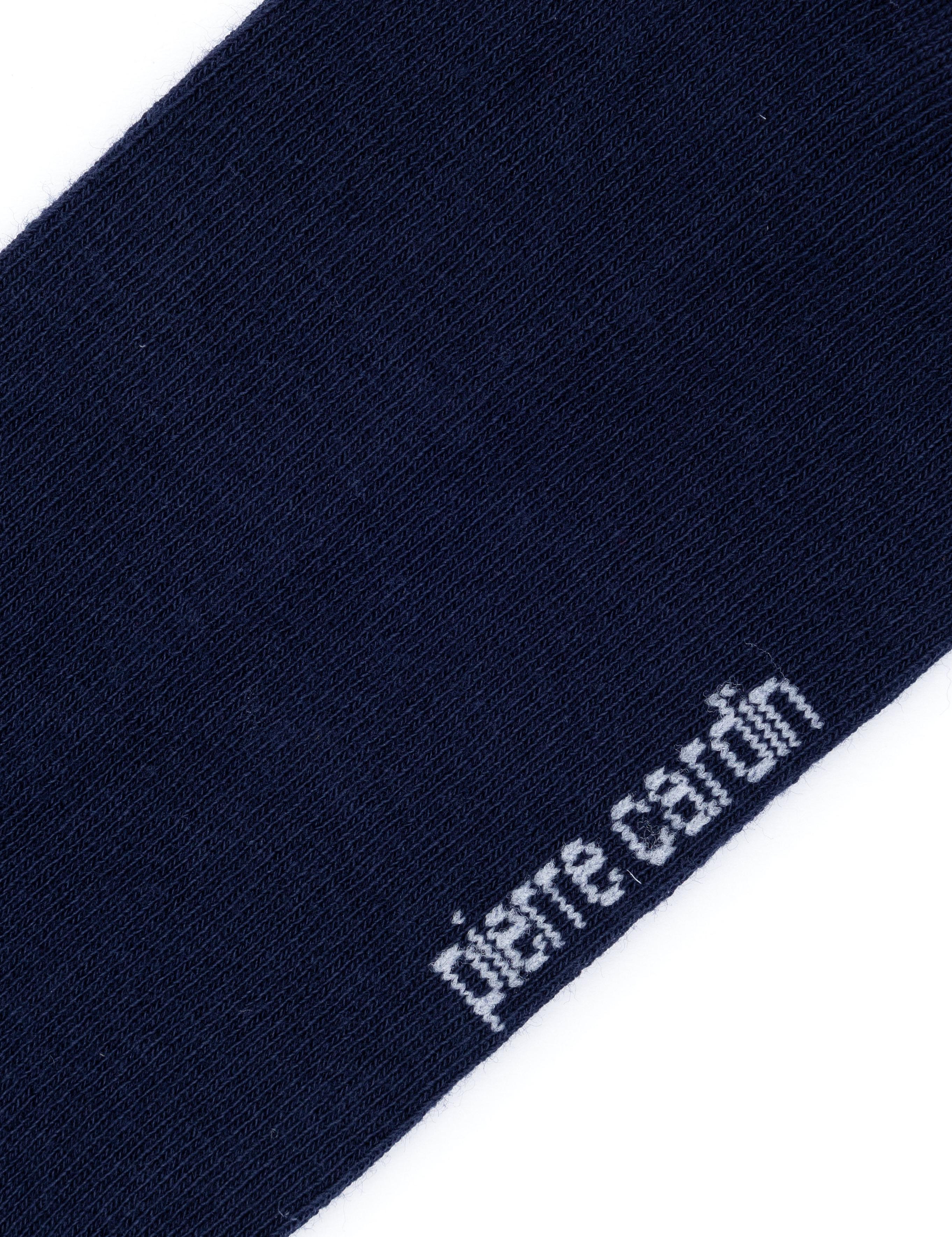 Erkek Pamuk Karışımlı Lacivert Soket Desenli Çorap