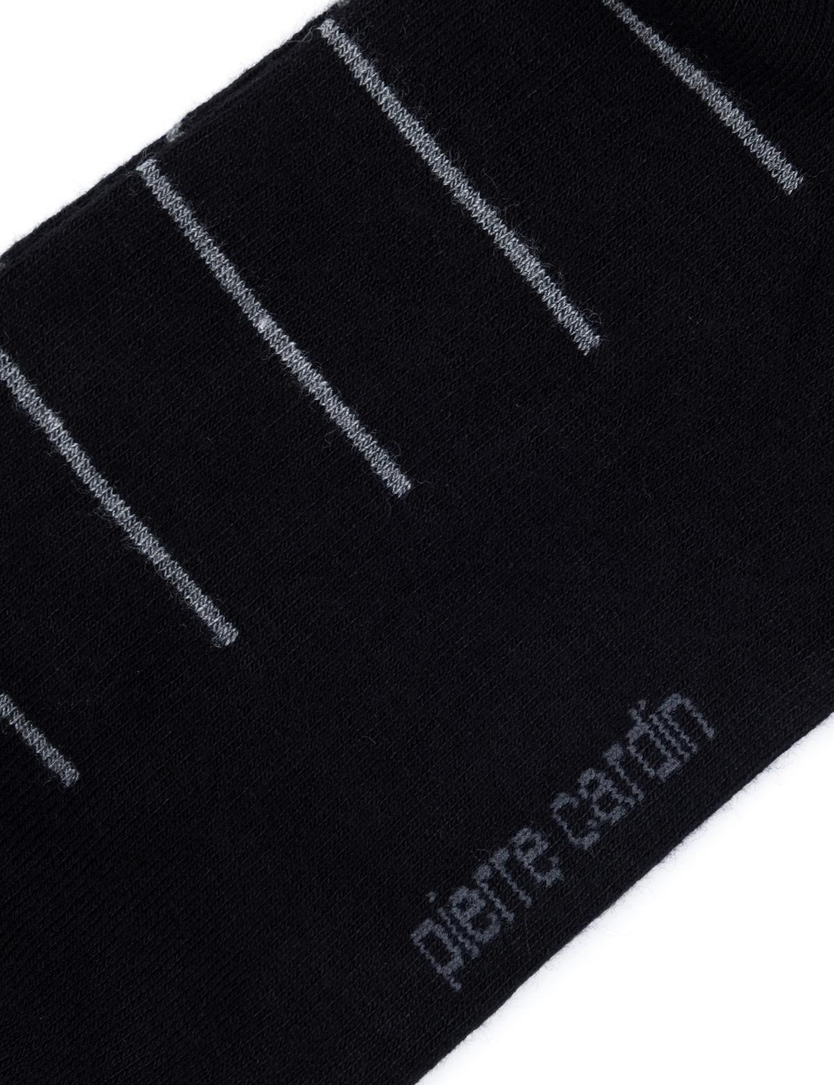 Erkek Bambu Karışımlı Siyah Soket Desenli Çorap - 50267605001