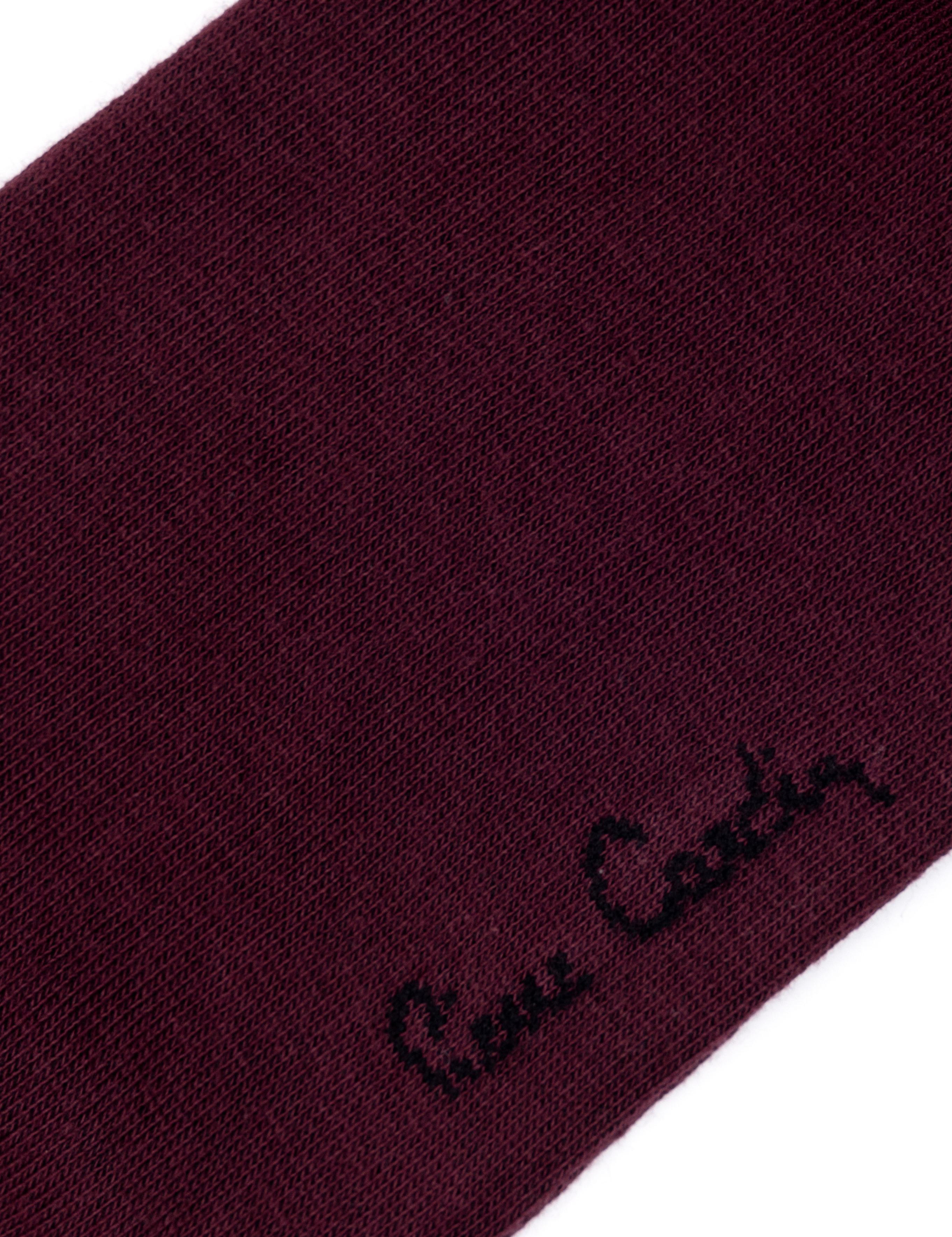 Erkek Pamuk Karışımlı Bordo Soket Basic Çorap