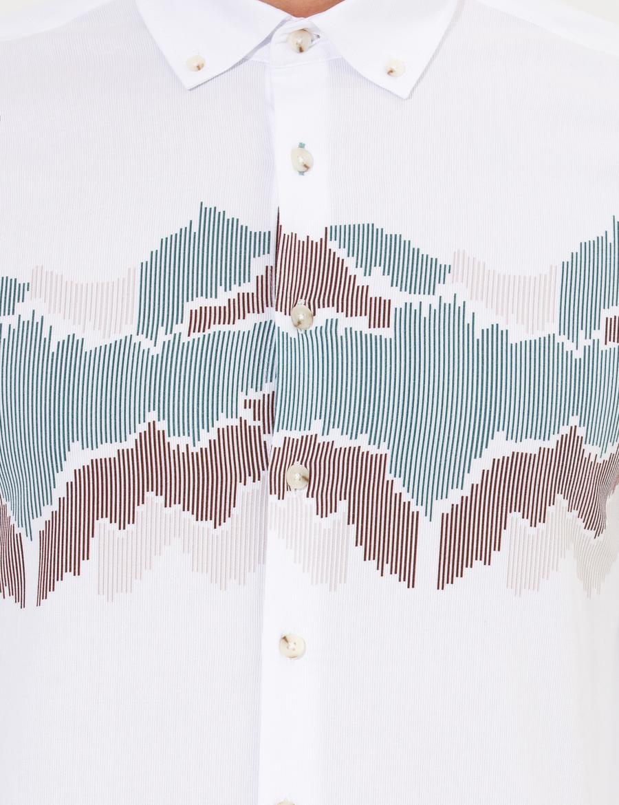 Yeşil Slim Fit Uzun Kollu Gömlek