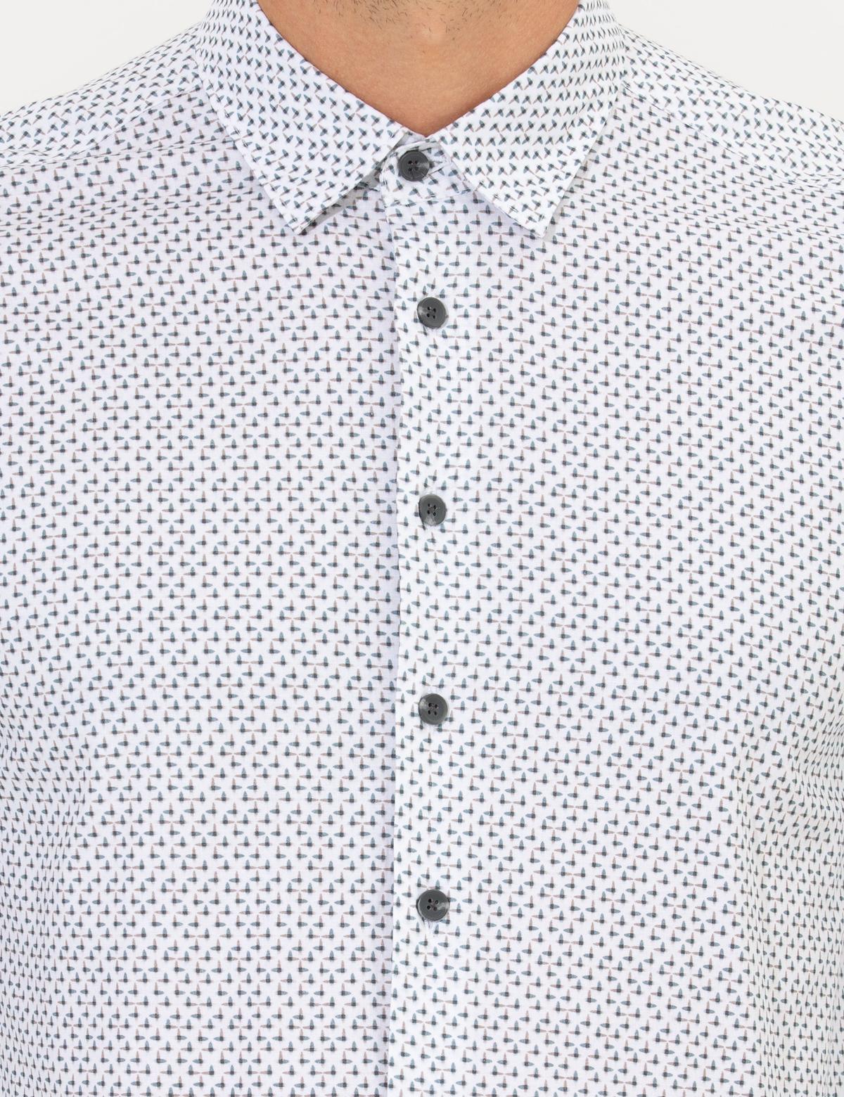 Yeşil Slim Fit Uzun Kollu Gömlek - 50259486023