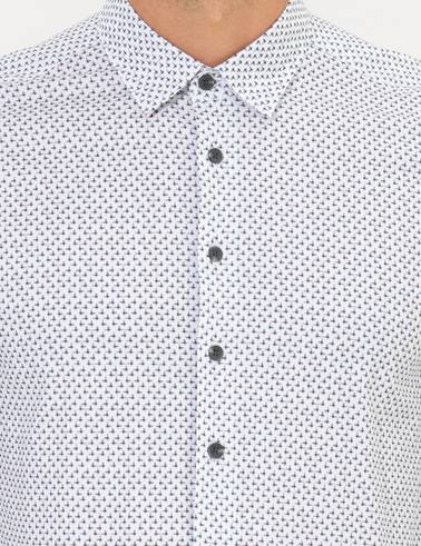 Yeşil Slim Fit Uzun Kollu Gömlek