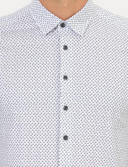 Yeşil Slim Fit Uzun Kollu Gömlek - 50259486023