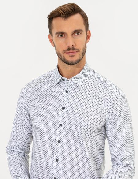 Yeşil Slim Fit Uzun Kollu Gömlek - 50259486023