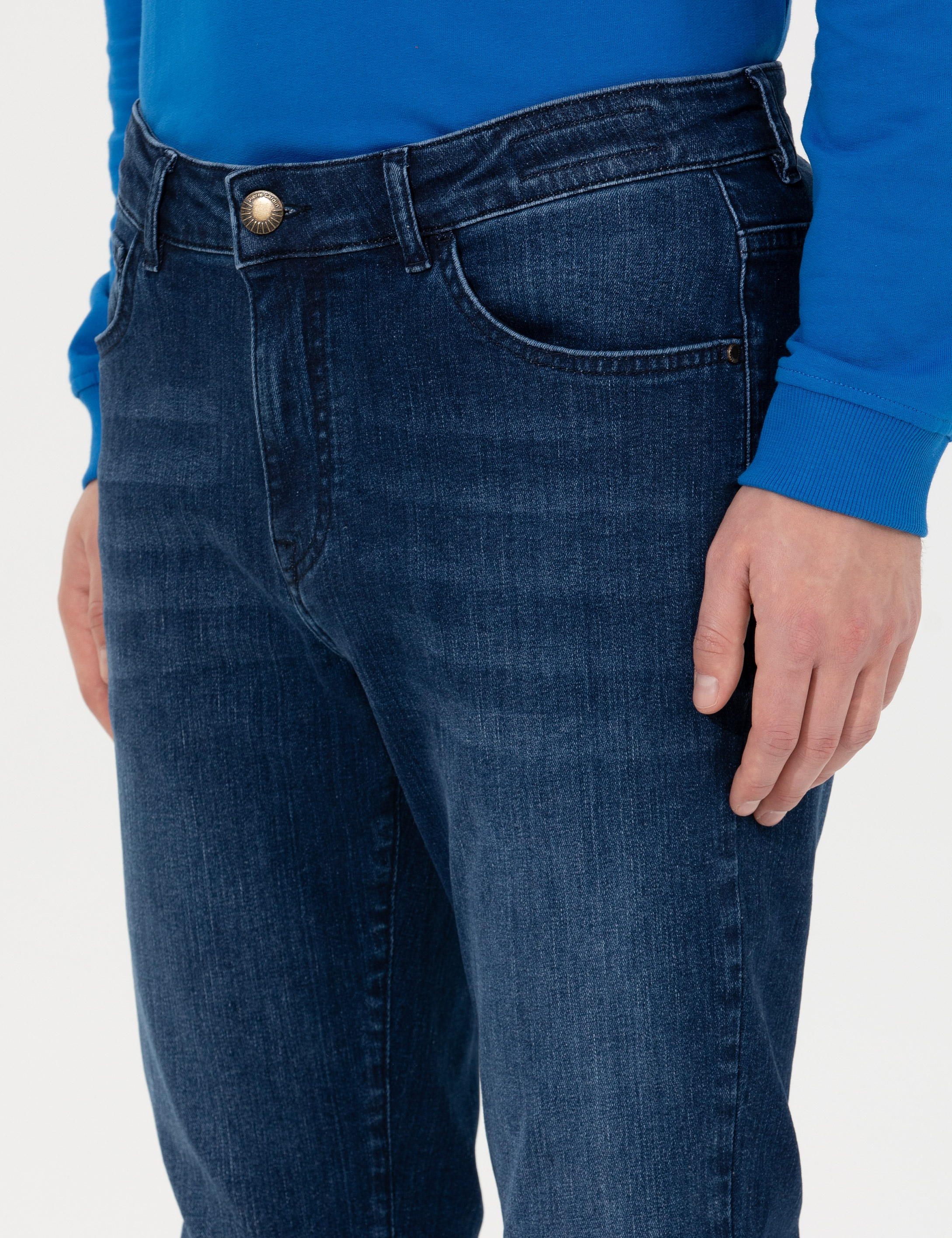 Lacivert Slim Fit Jean Pantolon - Image 5