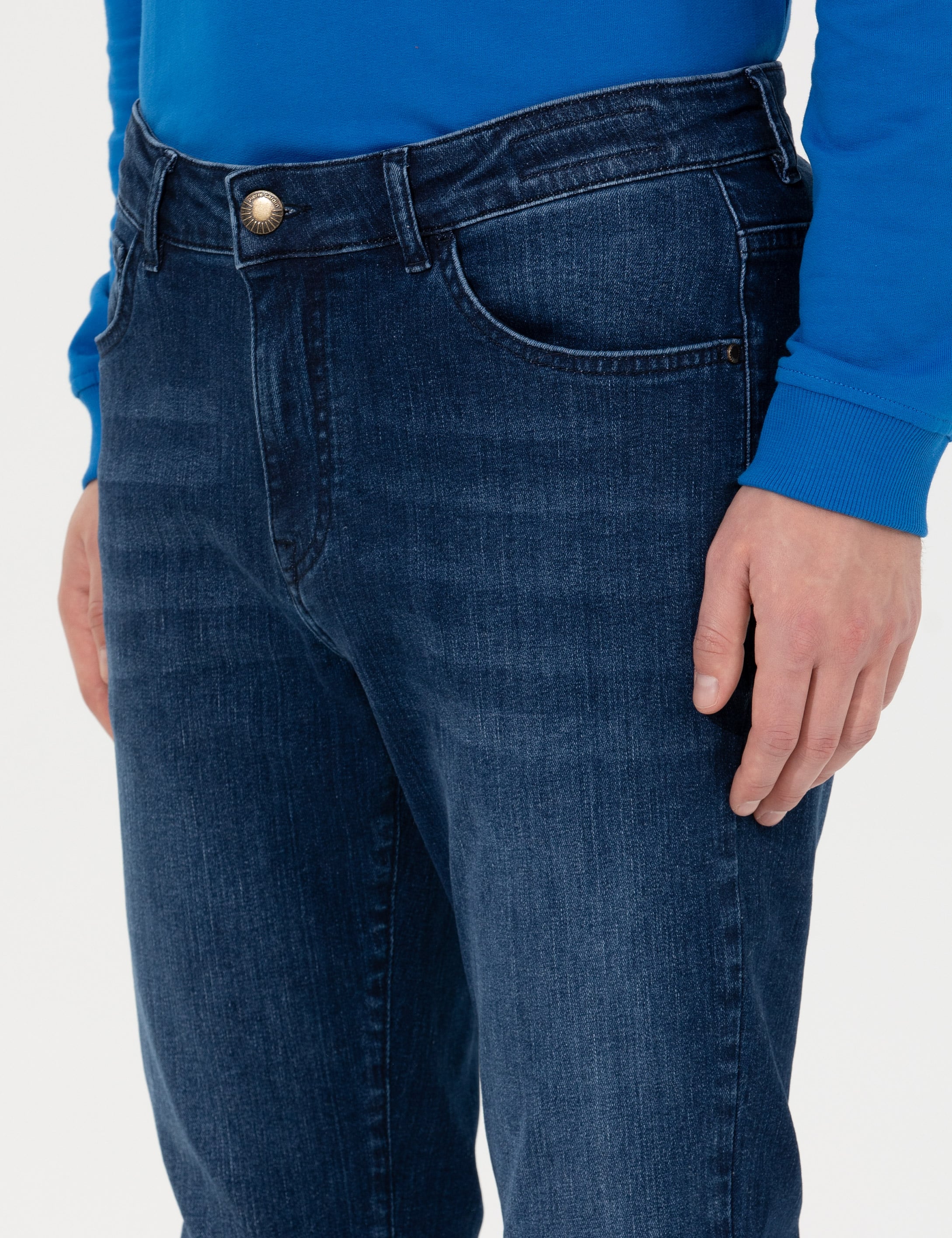 Lacivert Slim Fit Jean Pantolon