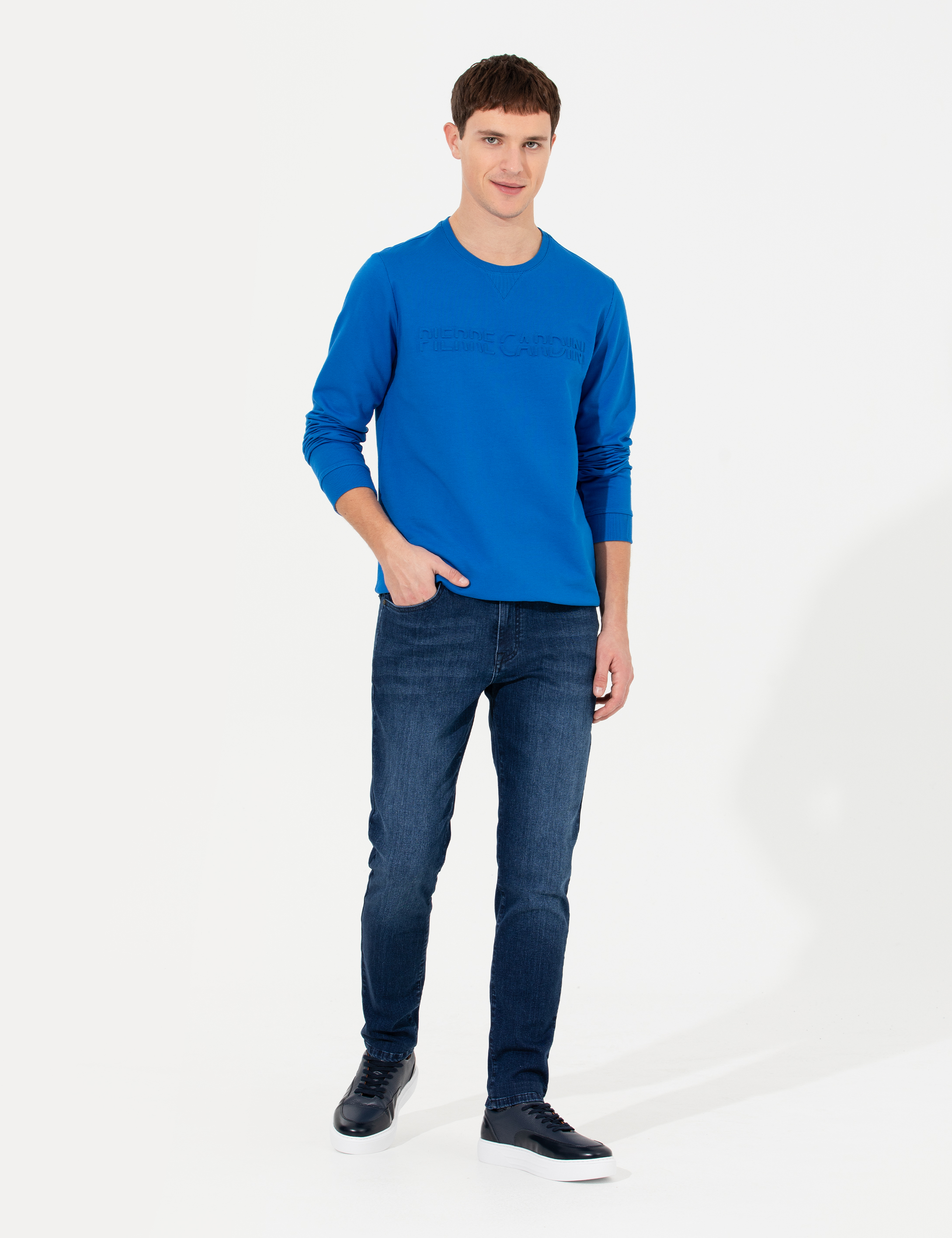 Lacivert Slim Fit Jean Pantolon - Image 3