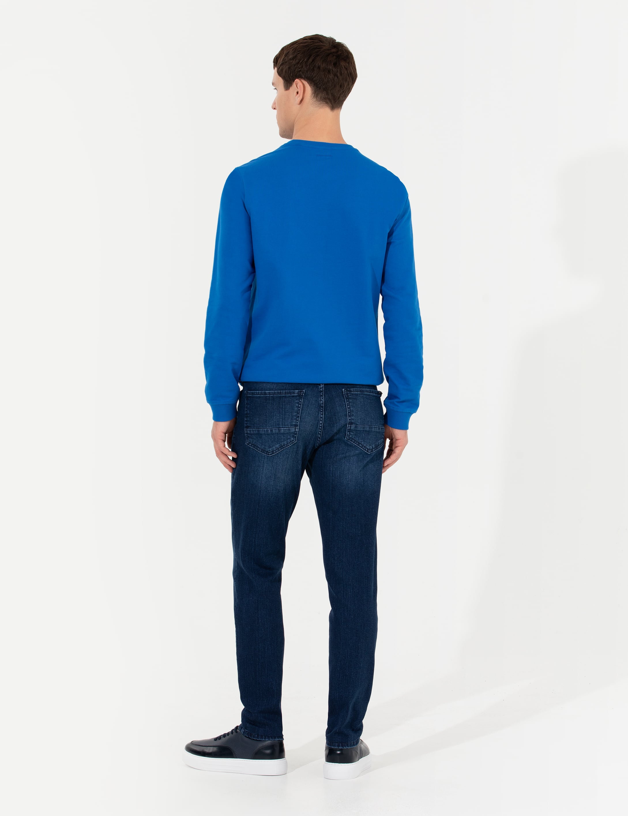 Lacivert Slim Fit Jean Pantolon