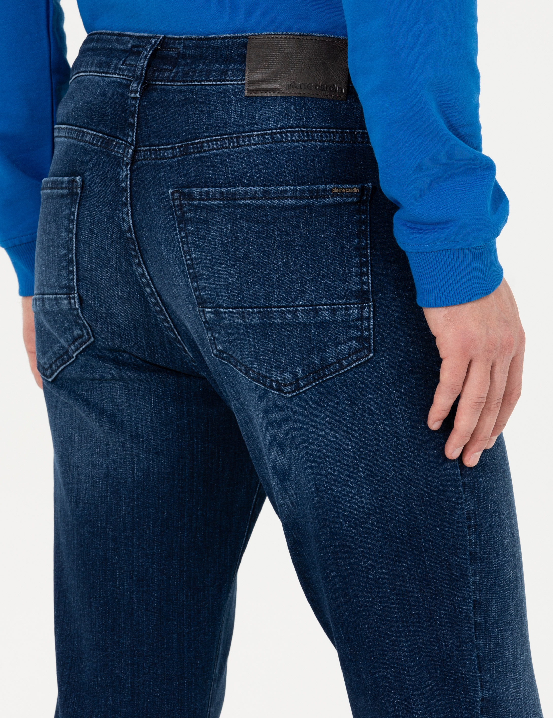 Lacivert Slim Fit Jean Pantolon - Image 7