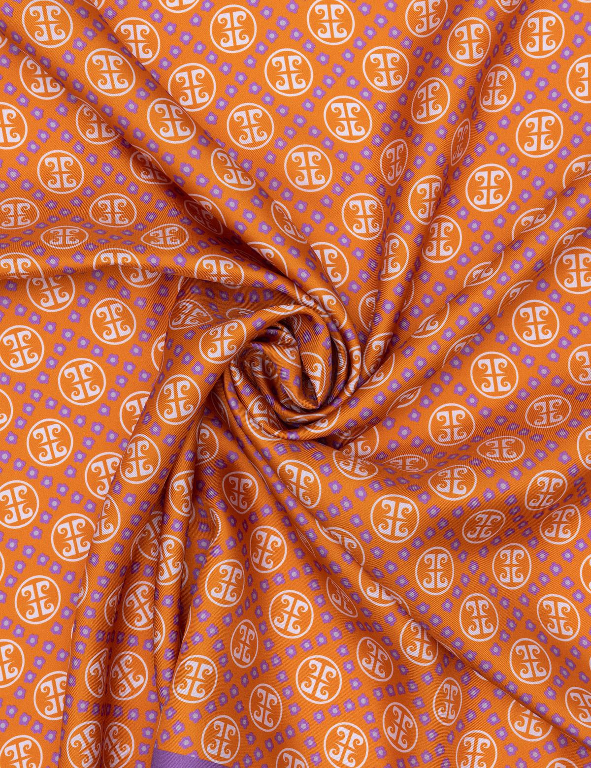 Turuncu İpek Eşarp - 50259848005