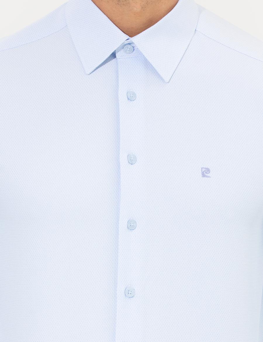 Açık Mavi Slim Fit Uzun Kollu Gömlek