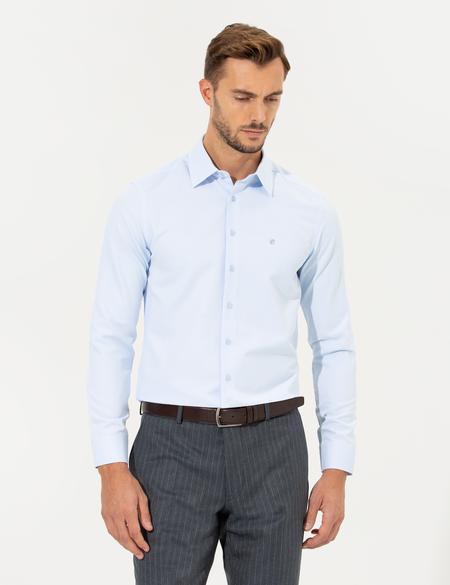 Açık Mavi Slim Fit Uzun Kollu Gömlek - 50259499011