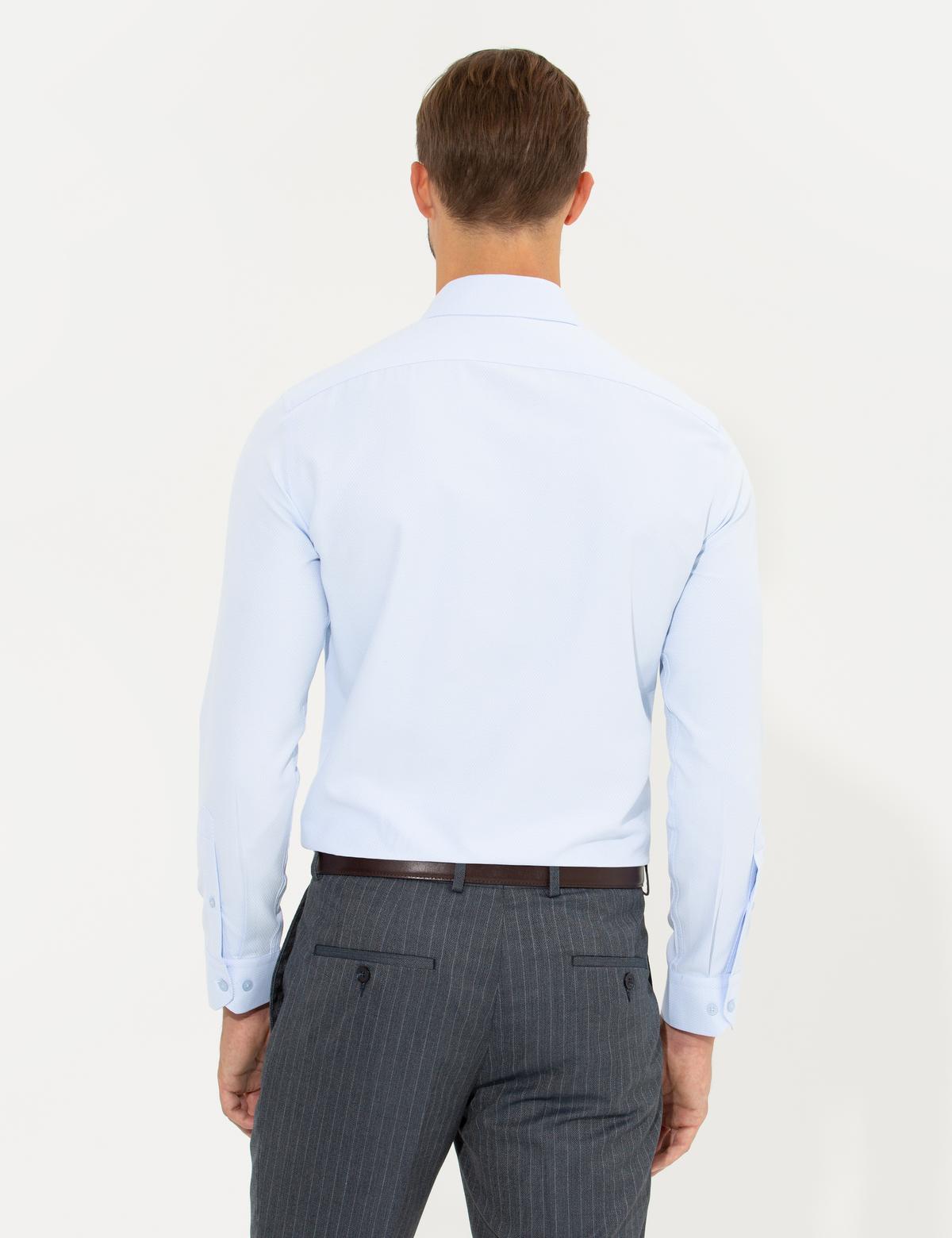 Açık Mavi Slim Fit Uzun Kollu Gömlek - 50259499011